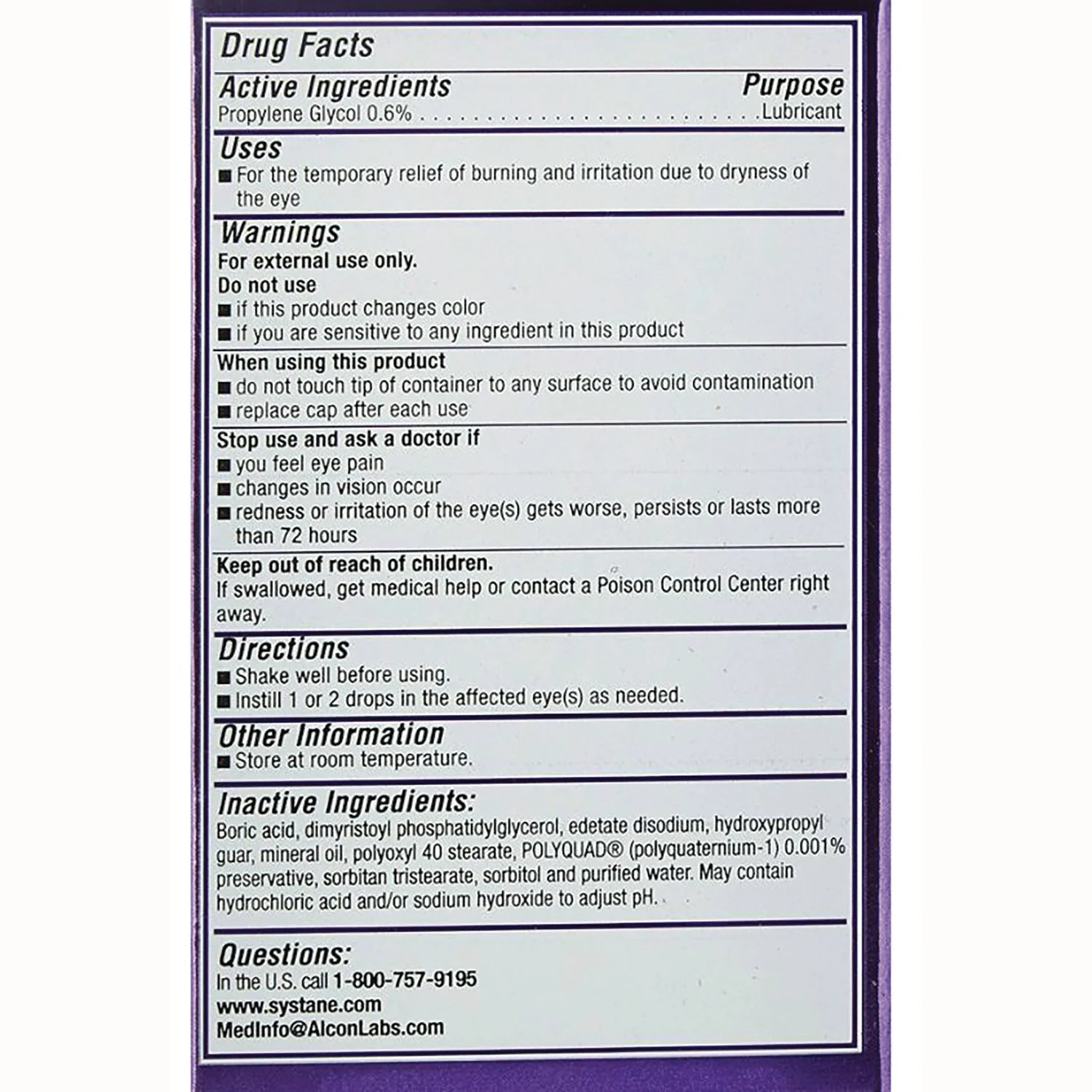 Systane Balance Lubricant Eye Drops - Restorative Formula - Image 2