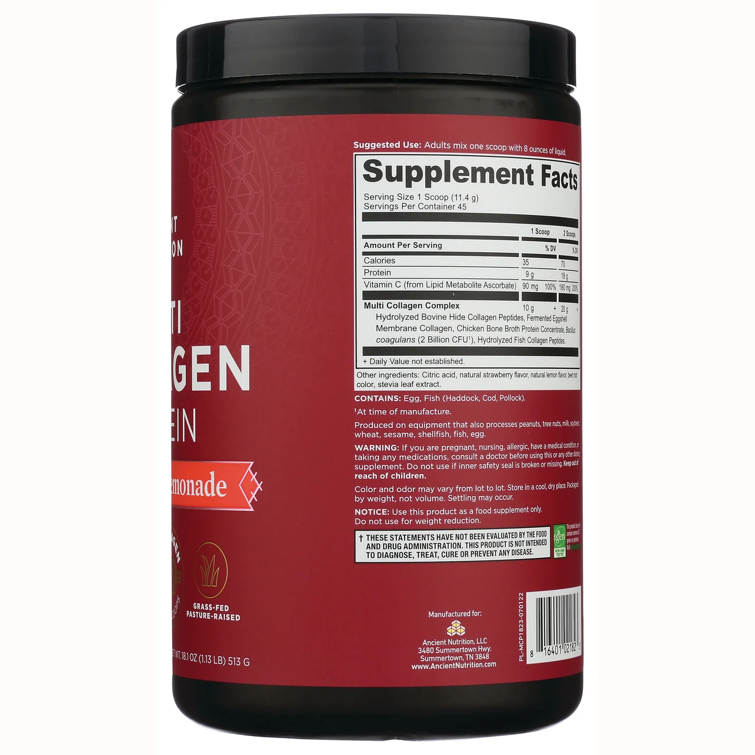 Multi Collagen Protein - Strawberry Lemonade - Image 2