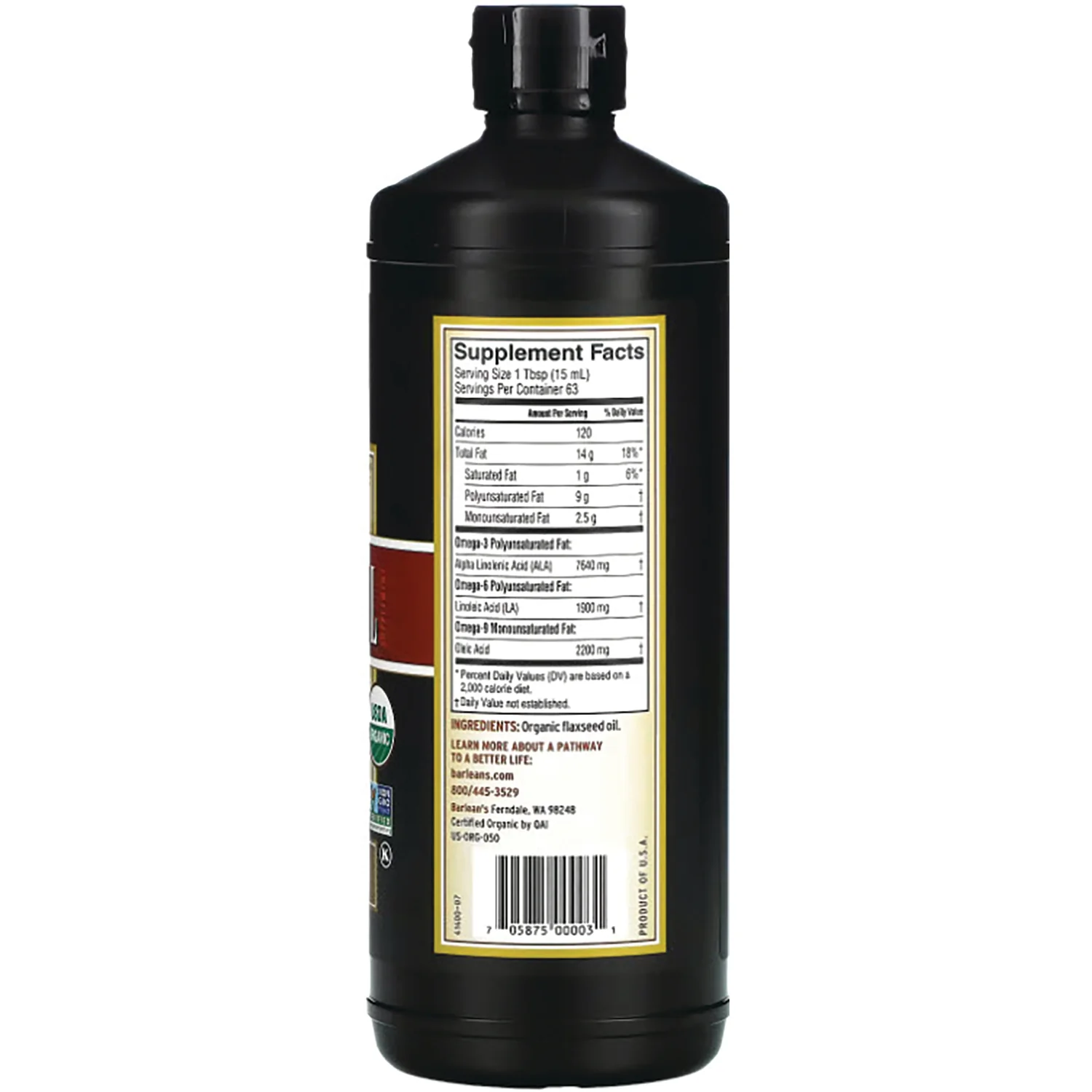 Organic Fresh Flax Oil - Image 2