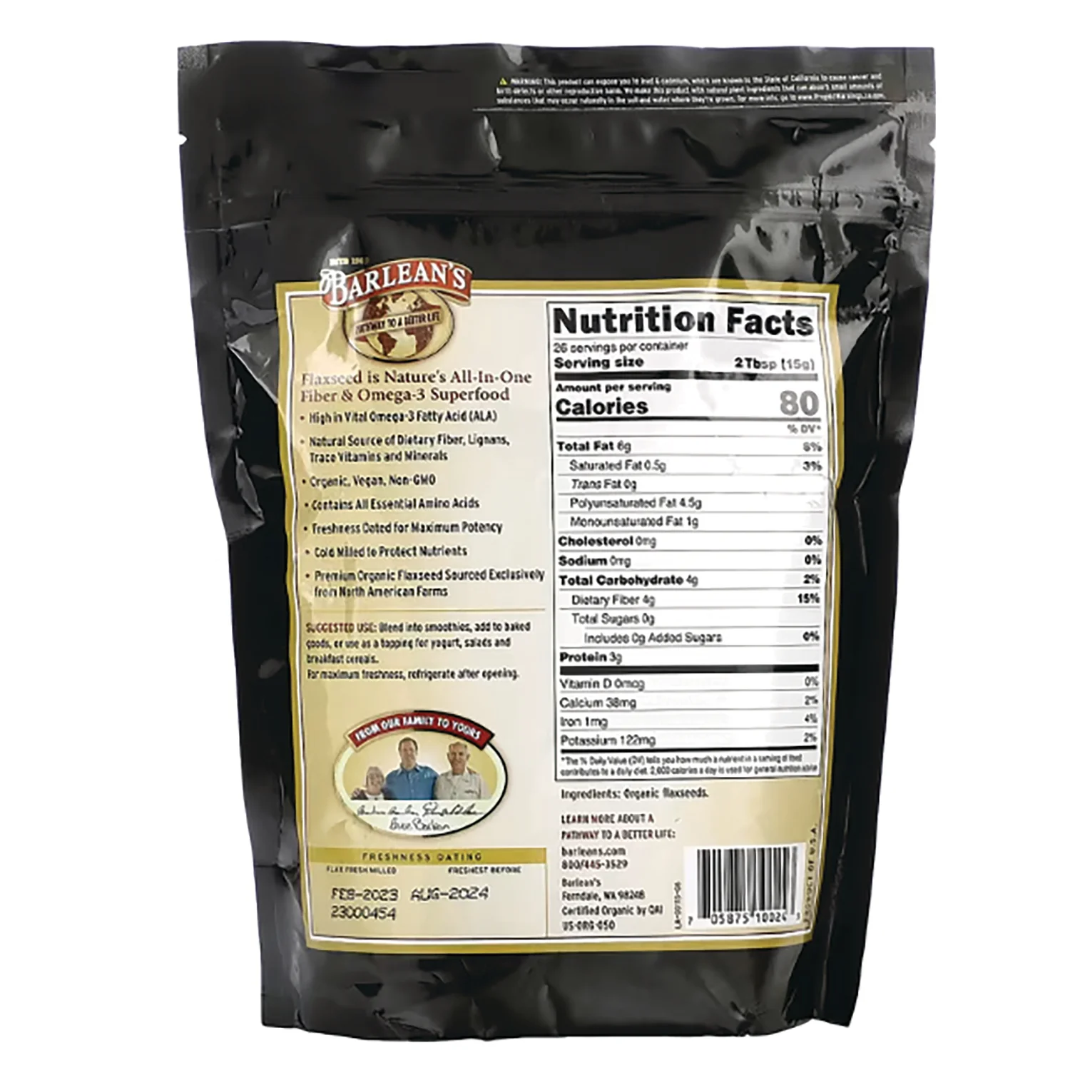 Organic Forti-Flax Premium Ground Flaxseed - Image 2