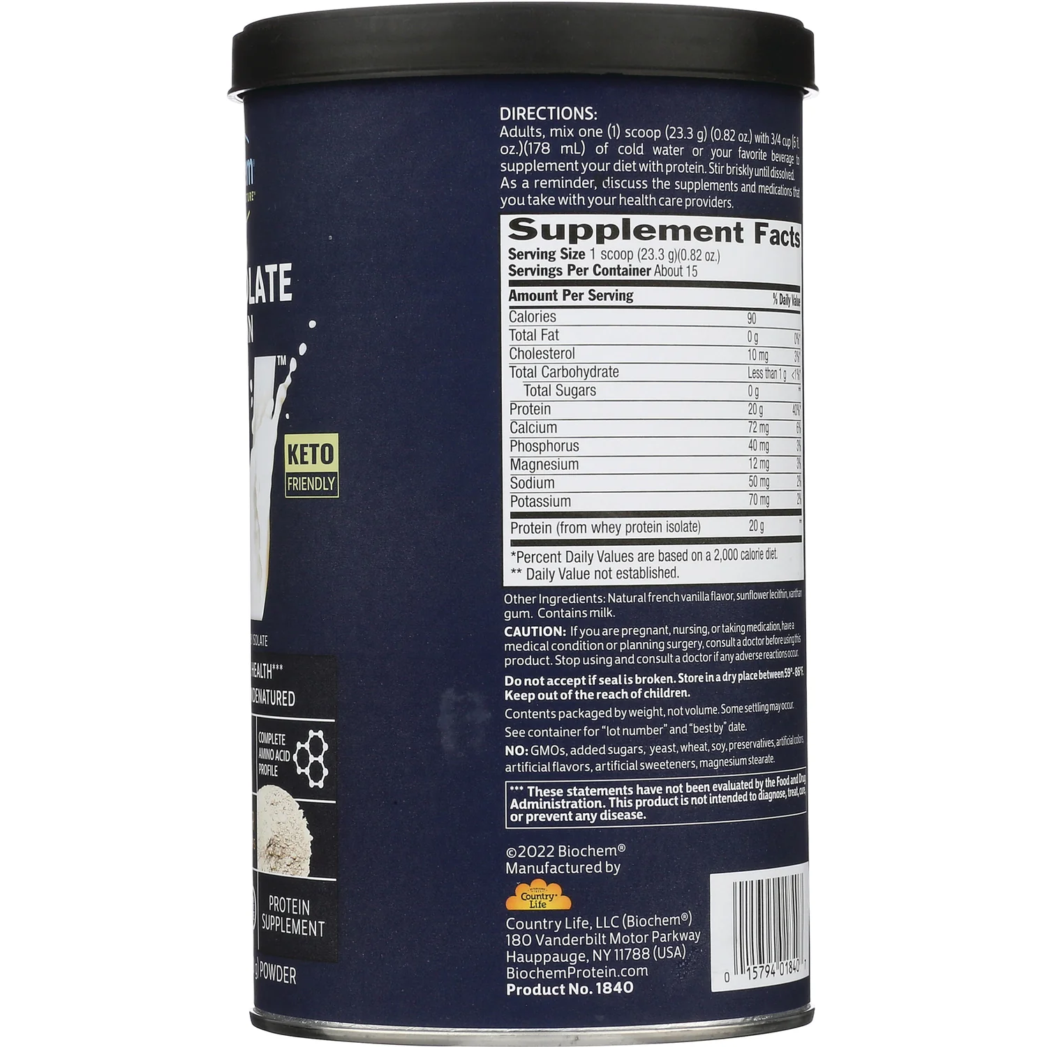 100% Whey Isolate Protein - Natural - Image 2
