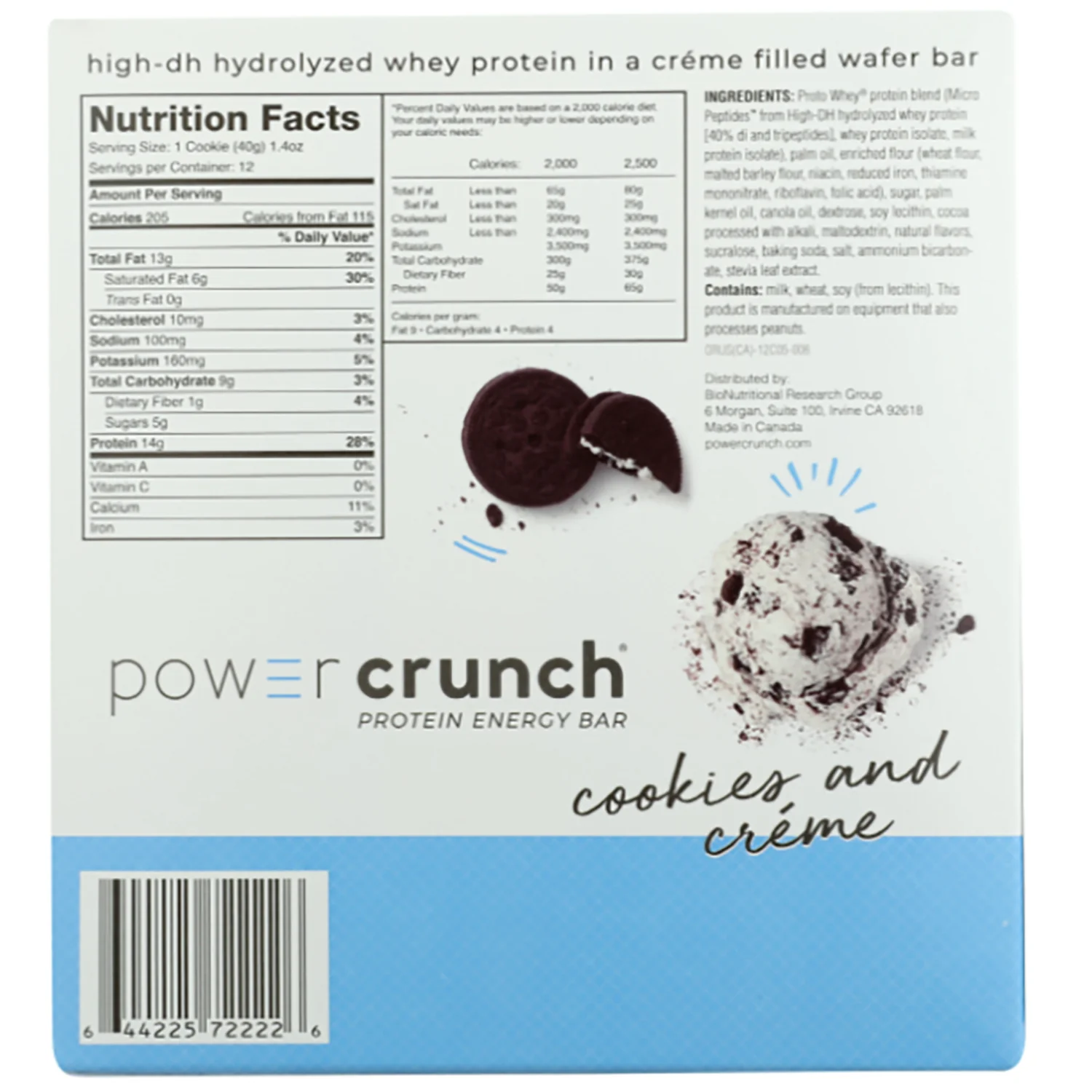 Power Crunch Protein Energy Bar Cookies and Cream - Image 2
