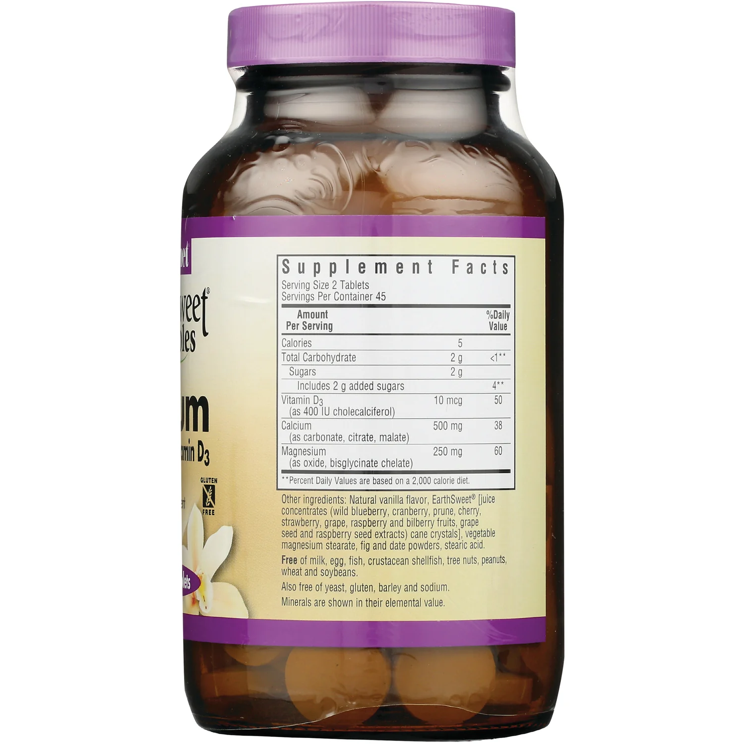 EarthSweet Chewables Calcium Magnesium & Vitamin D3 - Vanilla - Image 2