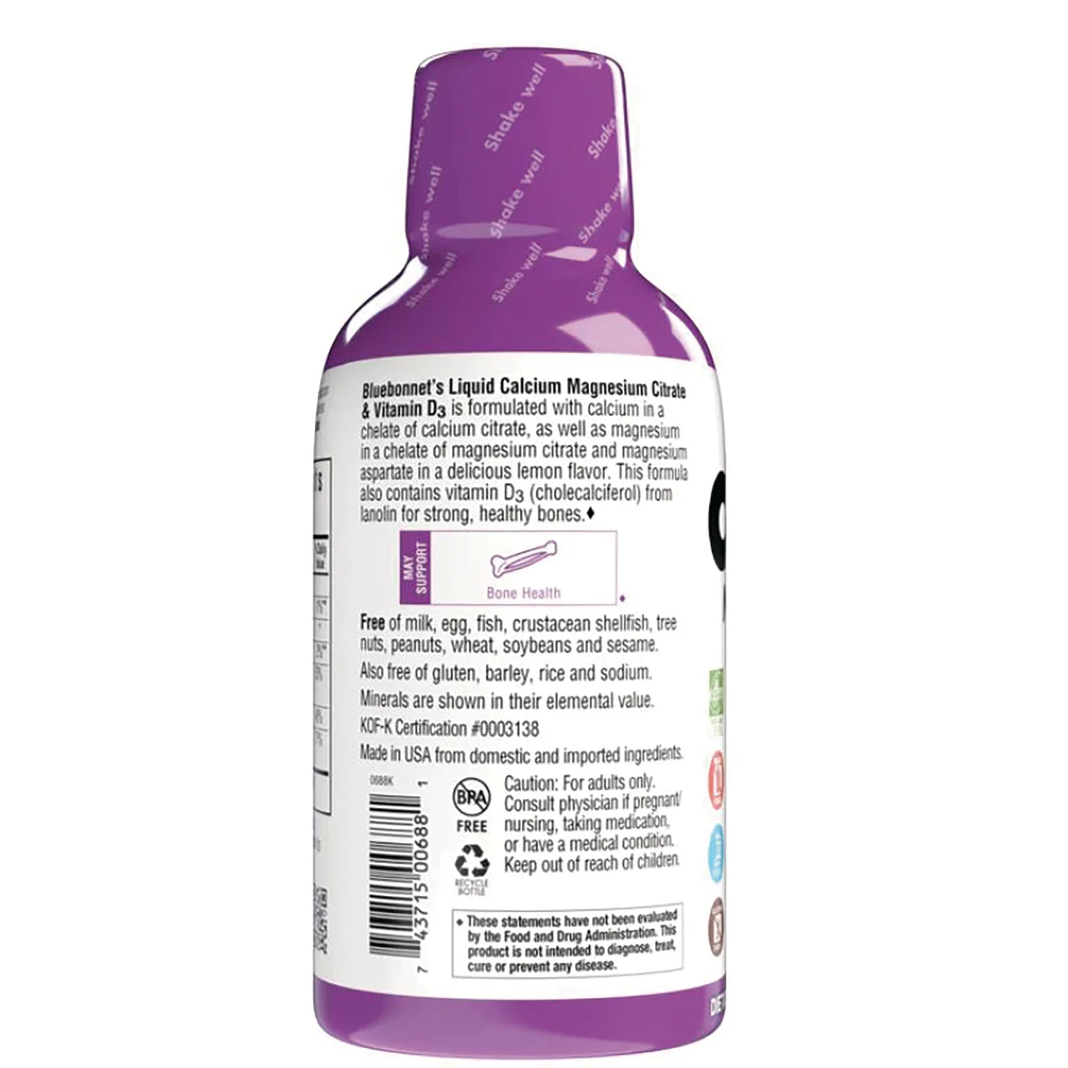 Liquid Calcium, Magnesium Citrate & Vitamin D3 - Lemon - Image 3