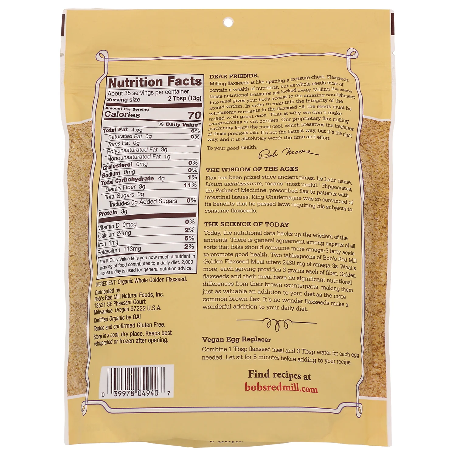 Organic Golden Flaxseed Meal - Image 2
