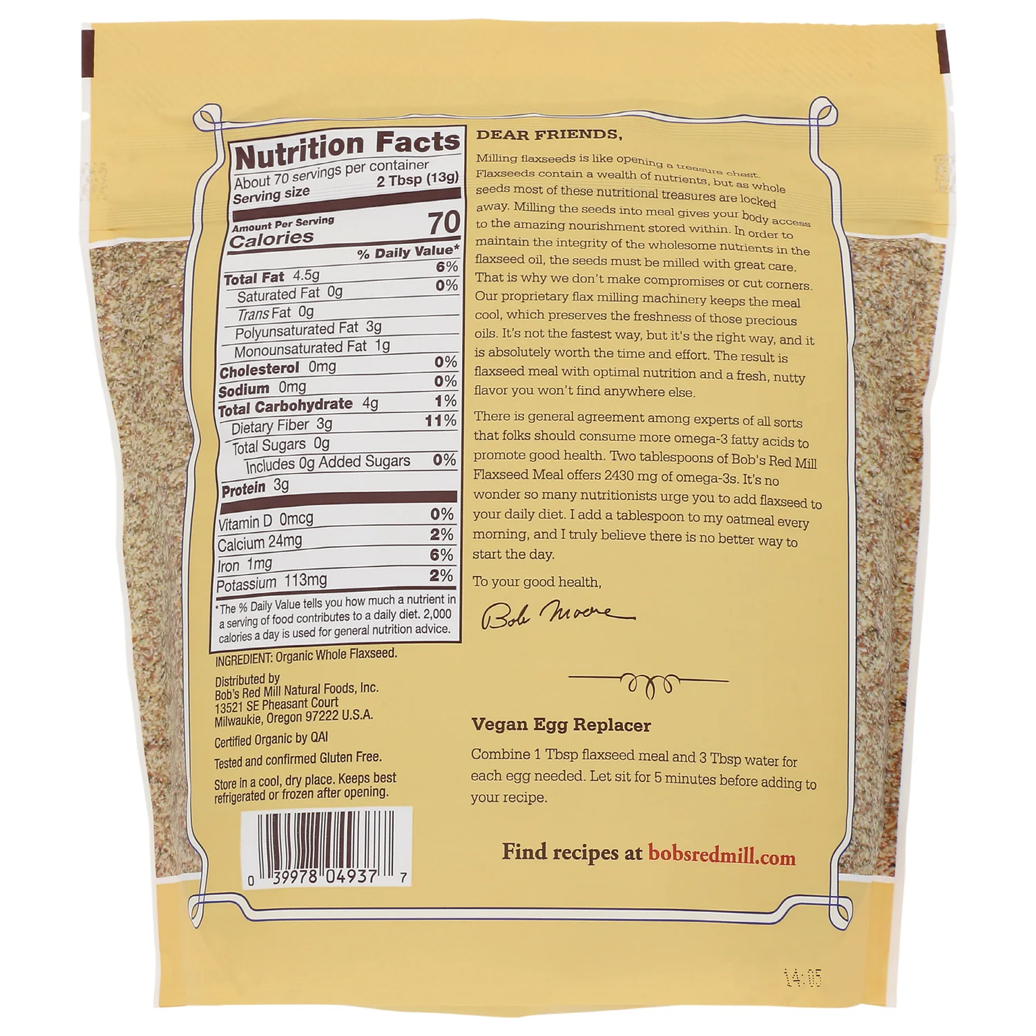 Organic Whole Ground Flaxseed Meal - Image 2
