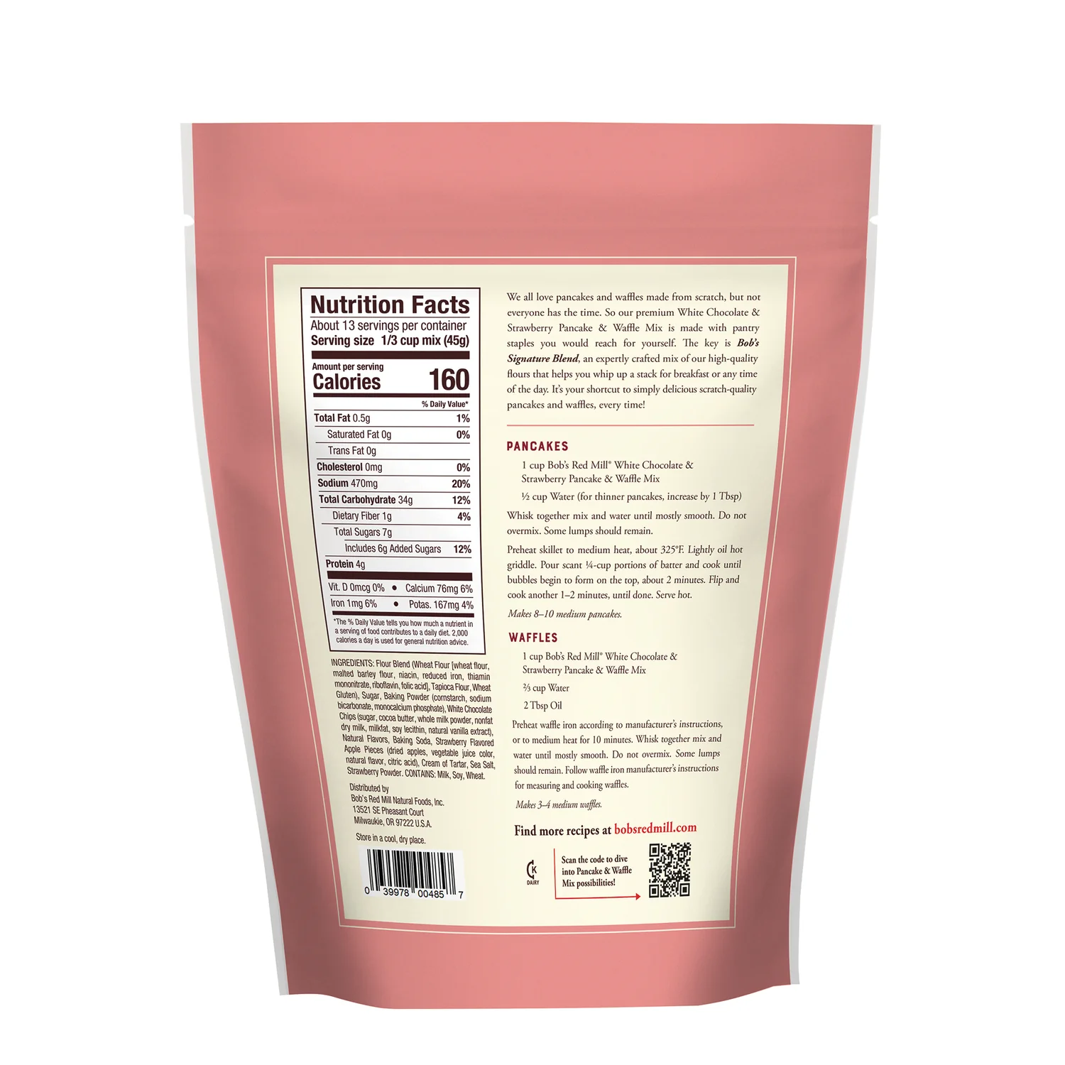 Pancake & Waffle Mix - White Chocolate & Strawberry - Image 2