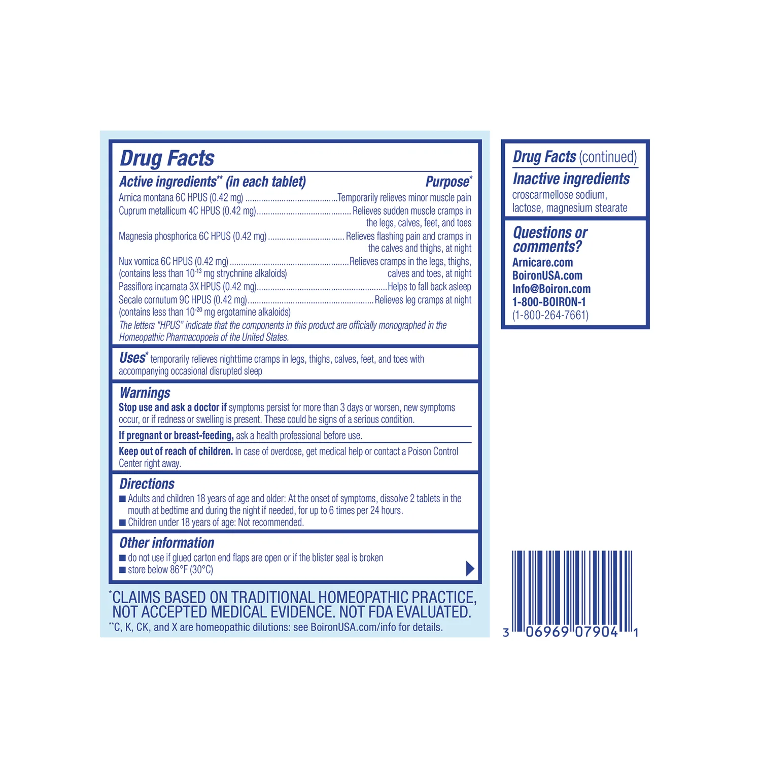Arnicare Leg Cramps PM Meltaway Tablets - Image 2