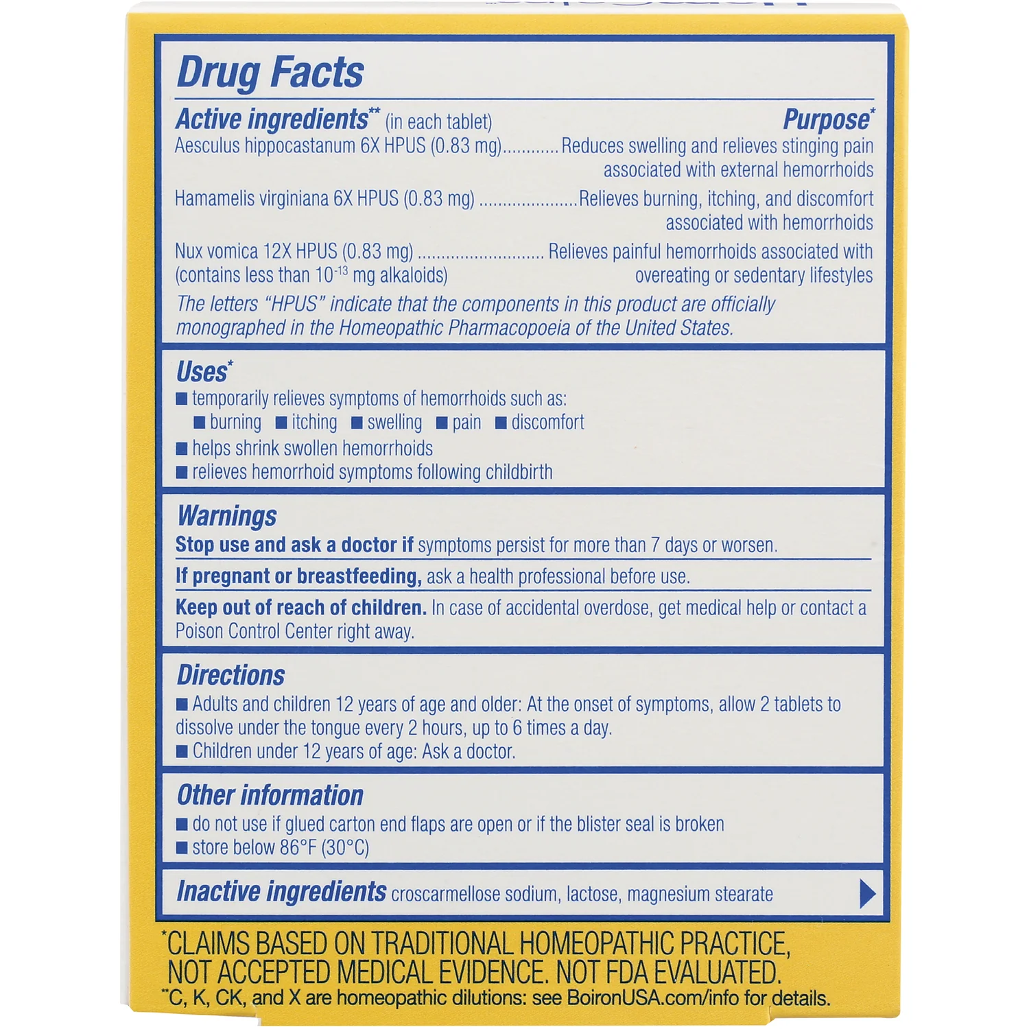 HemCalm Tablets - Unflavored - Image 2
