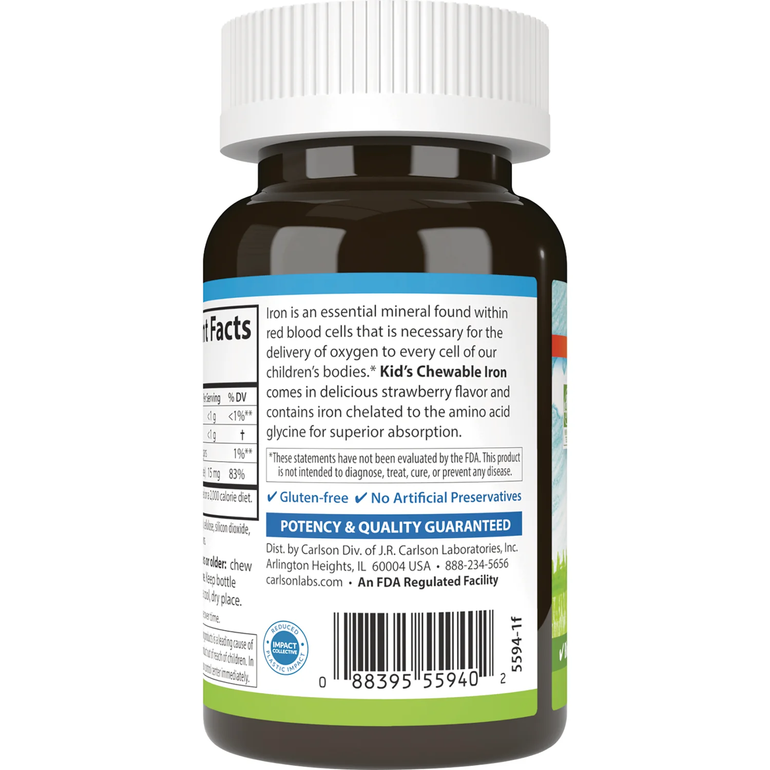 Kid's Chewable Iron - Strawberry - Image 3