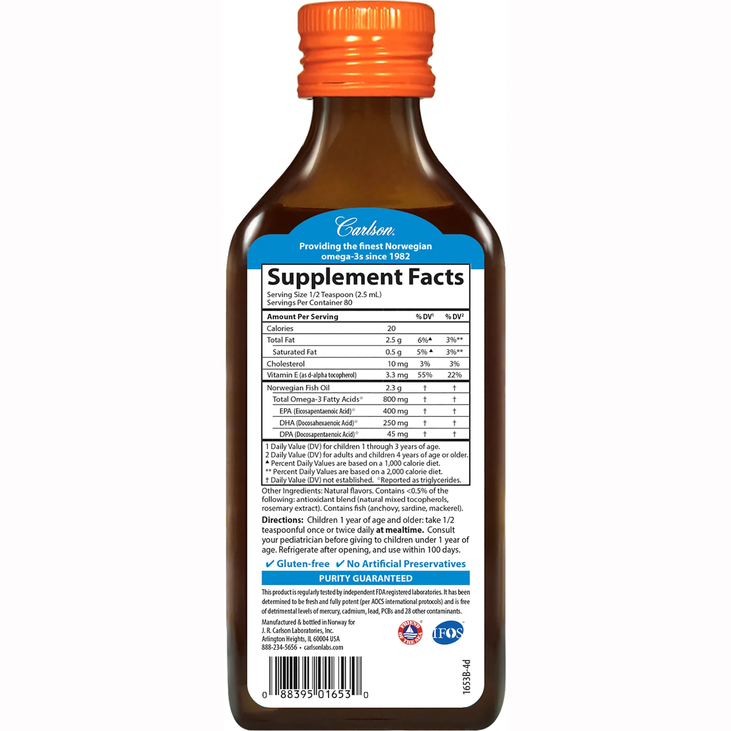 Kid's Norwegian The Very Finest Fish Oil - Orange - Image 2