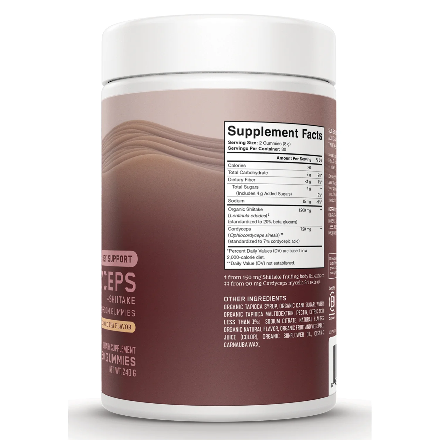Energy Support Cordyceps Gummies - Peach Iced Tea - Image 2