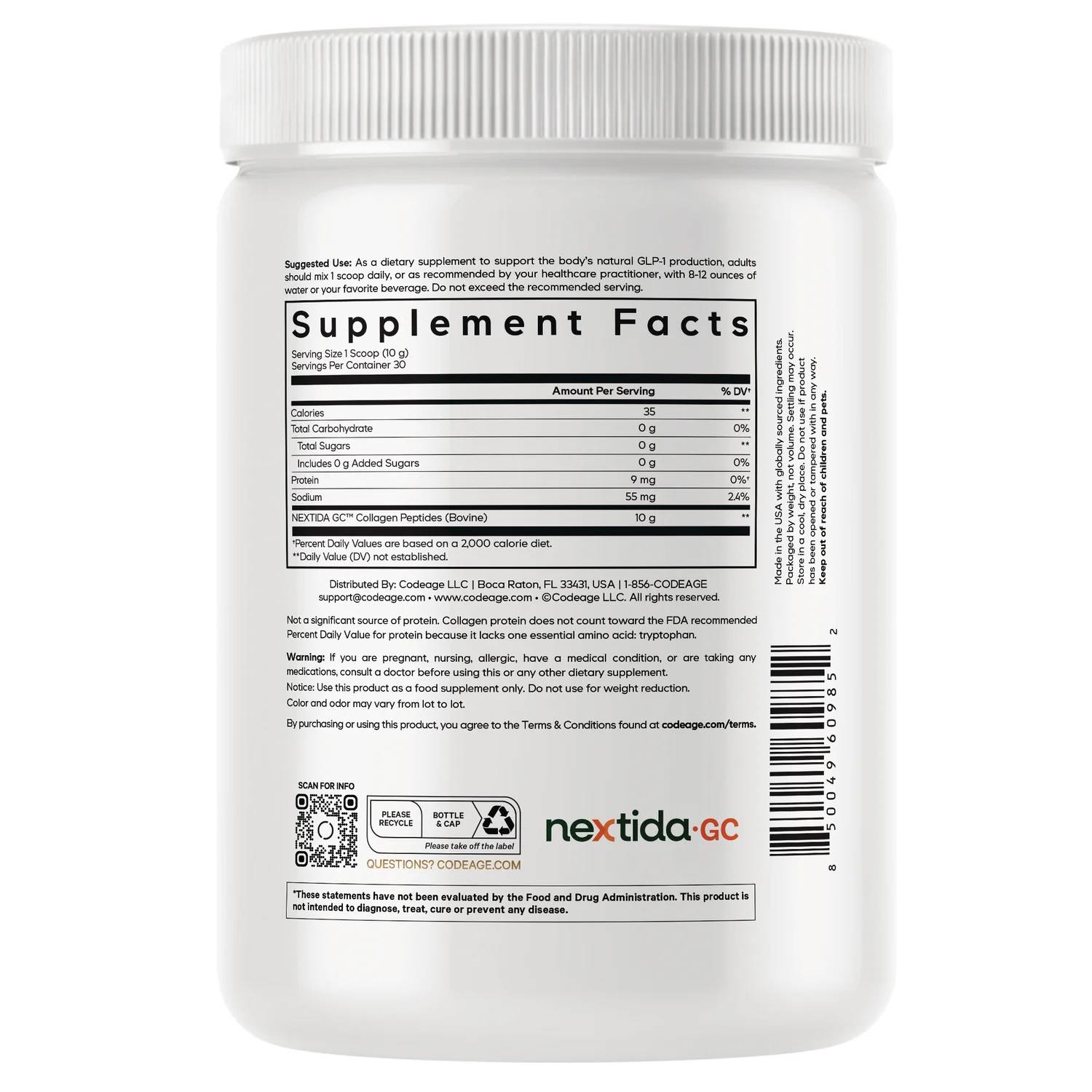 GLP-1 Collagen Peptides - Unflavored - Image 2