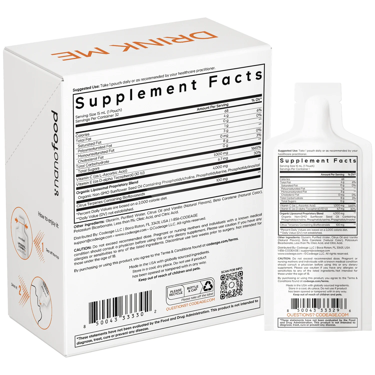 Nanofood Liposomal Vitamin C - Citrus Vanilla - Image 2