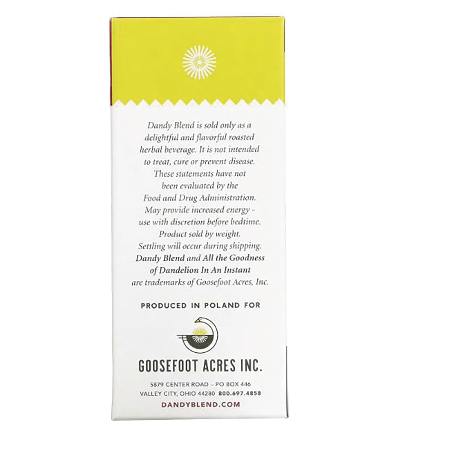 Instant Herbal Beverage with Dandelion - Single Serve Packets - Image 4
