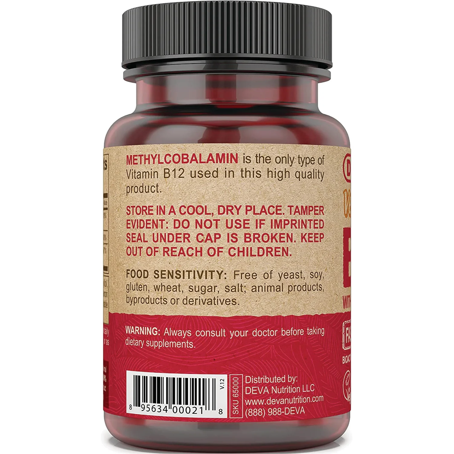 Vegan B12 with Folic Acid & B6 - Fast Dissolve - Image 3