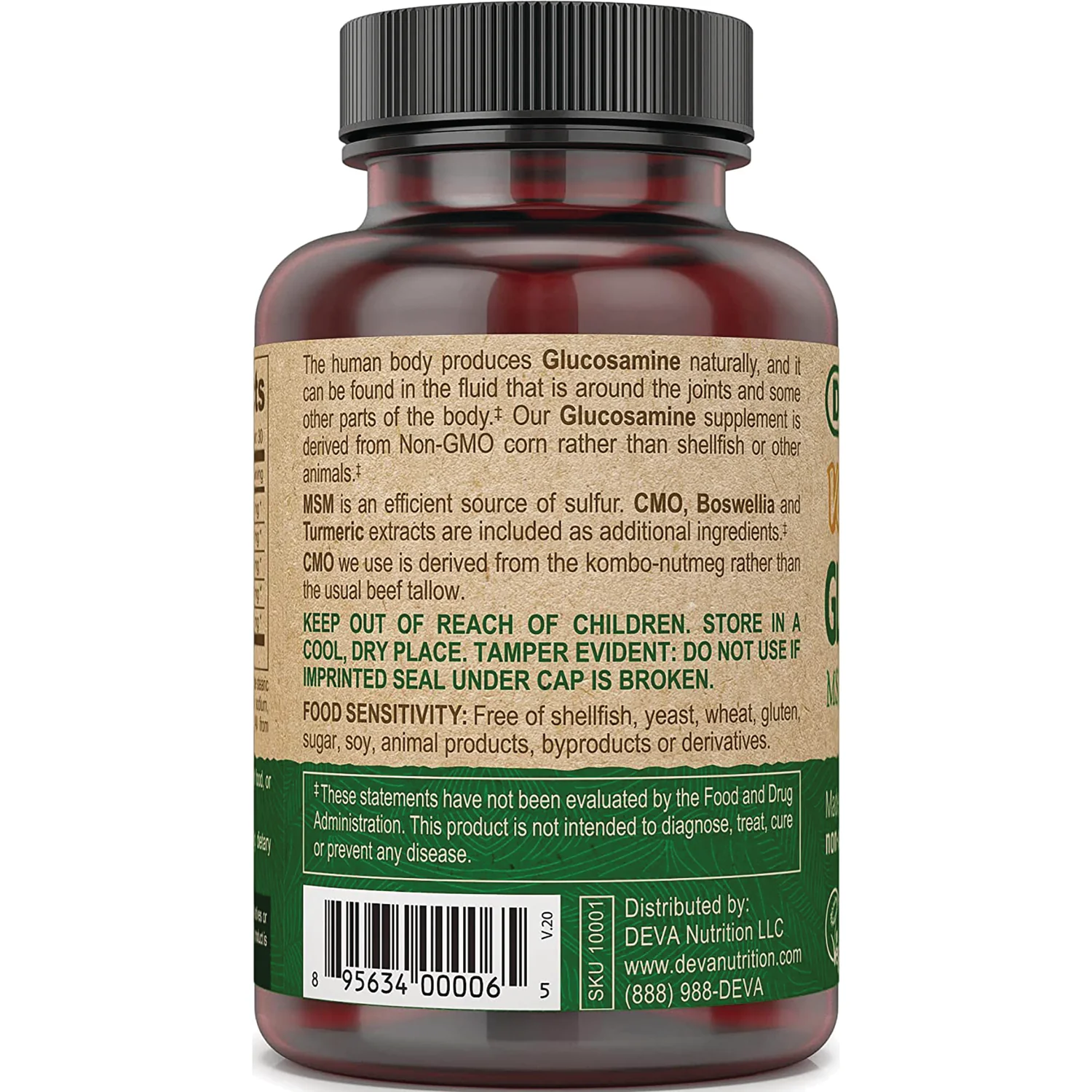 Vegan Glucosamine MSM-CMO-Turmeric - Image 3