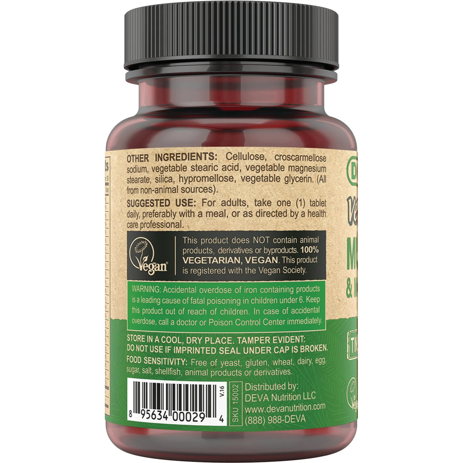 Vegan Multivitamin & Mineral Supplement - Tiny Tablets - Image 3