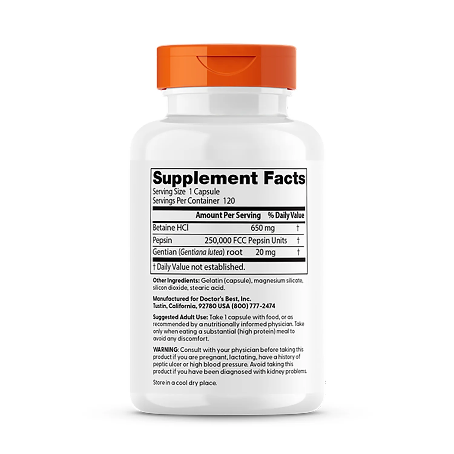 Betaine HCl Pepsin & Gentian Bitters - Image 2