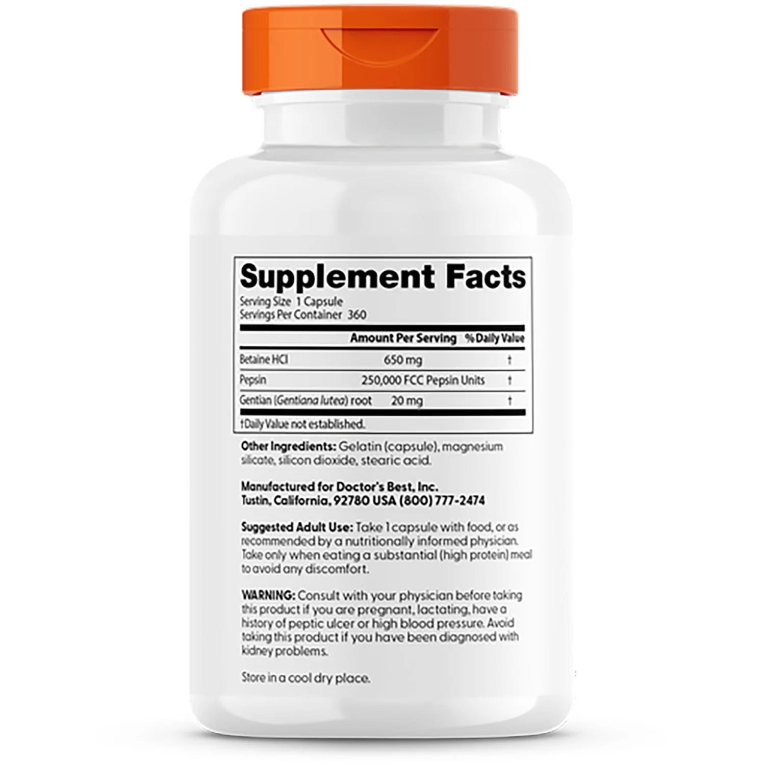 Betaine HCL Pepsin & Gentian Bitters - Image 2