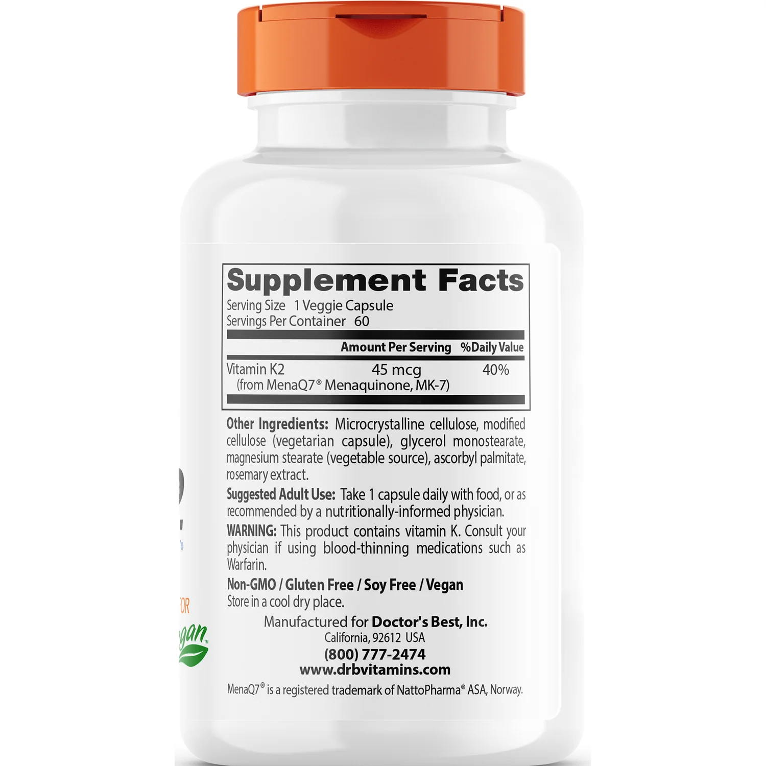 Natural Vitamin K2 MK-7 with MenaQ7 - Image 2