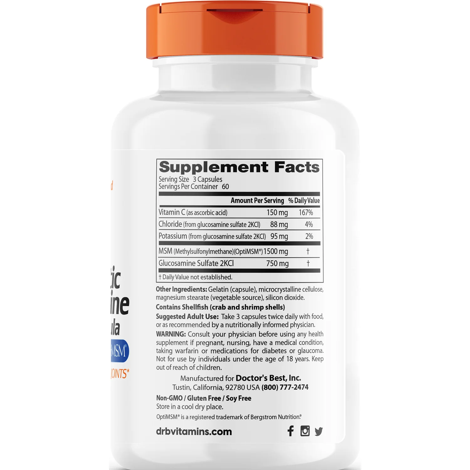 Synergistic Glucosamine MSM Formula with OptiMSM - Image 2
