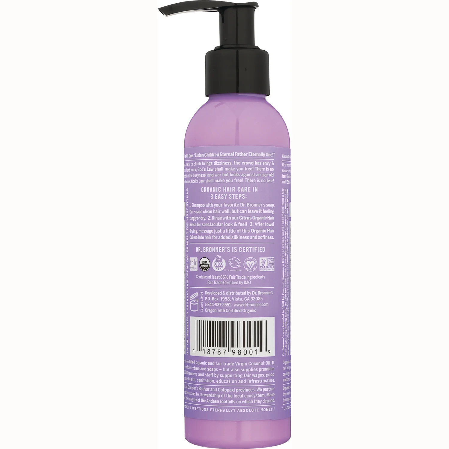 Lavender Coconut Organic Hair Creme - Image 3