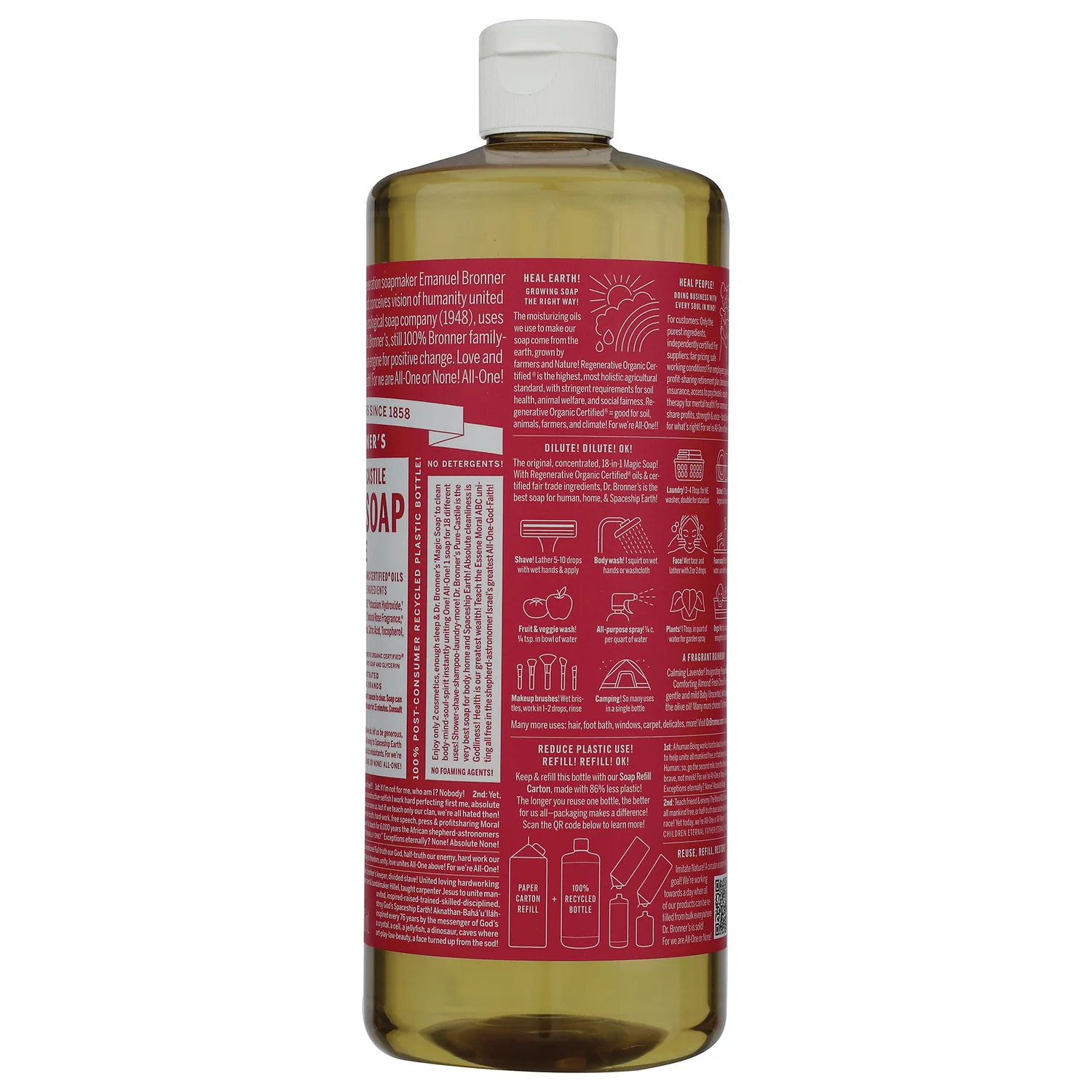 18-in-1 Pure-Castile Magic Soap - Rose - Image 2