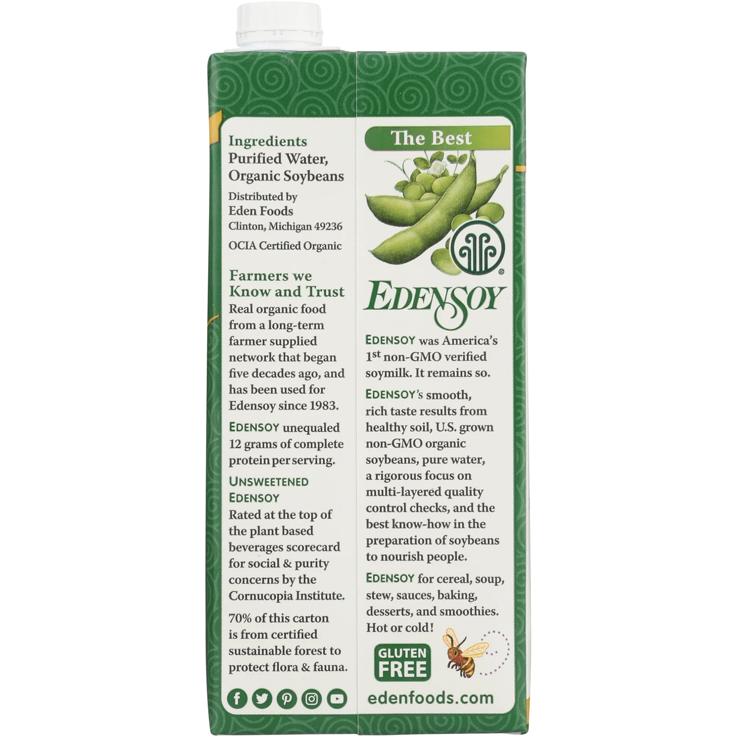 Unsweetened Edensoy Organic Soymilk - Image 3