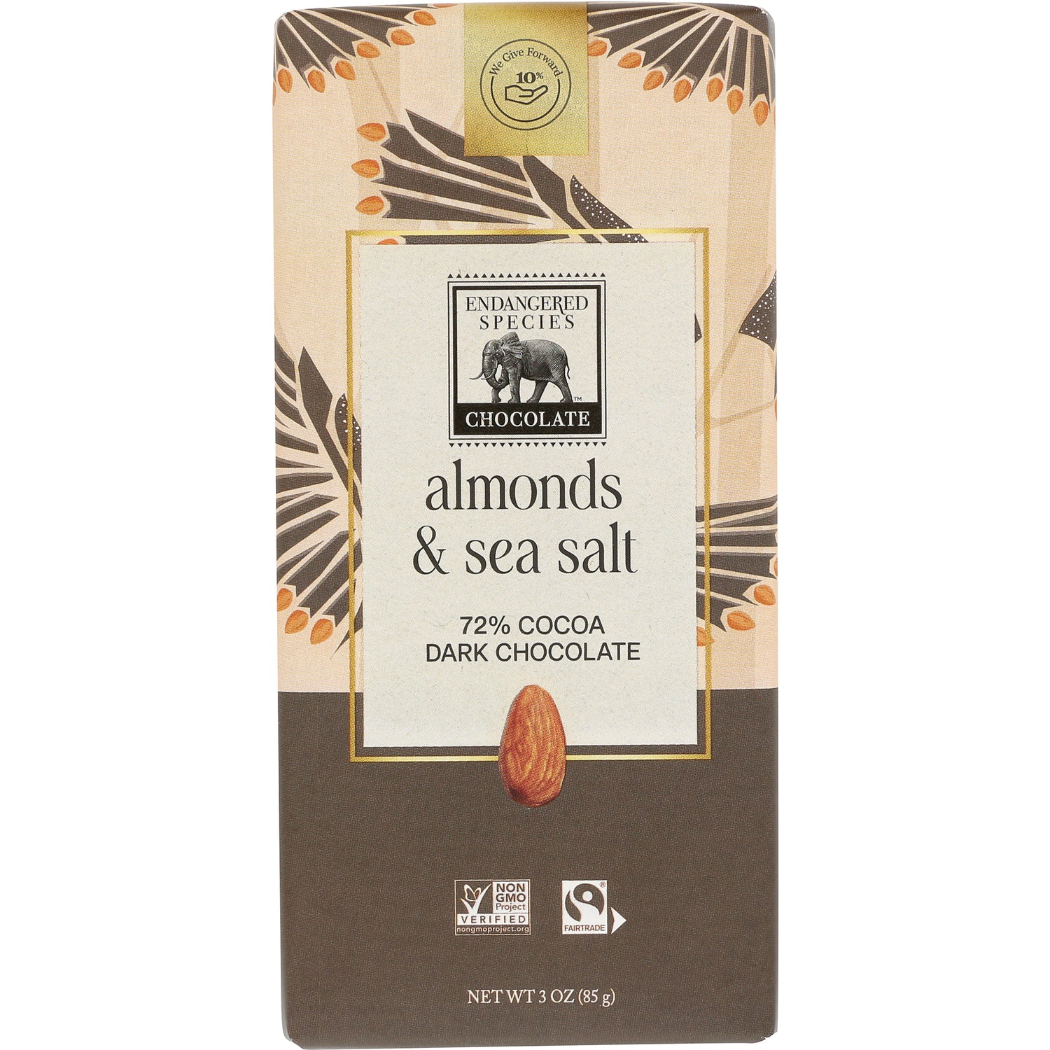 72% Cocoa Dark Chocolate - Almonds & Sea Salt