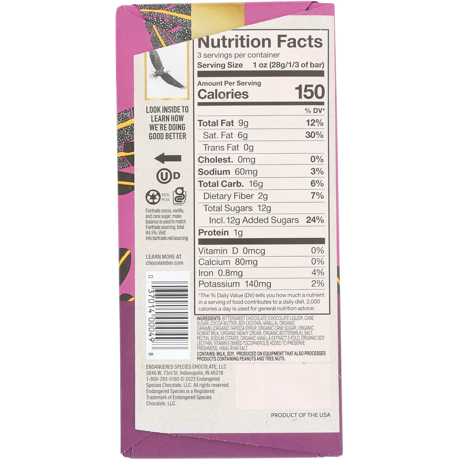 60% Cocoa Dark Chocolate - Caramel & Sea Salt - Image 2