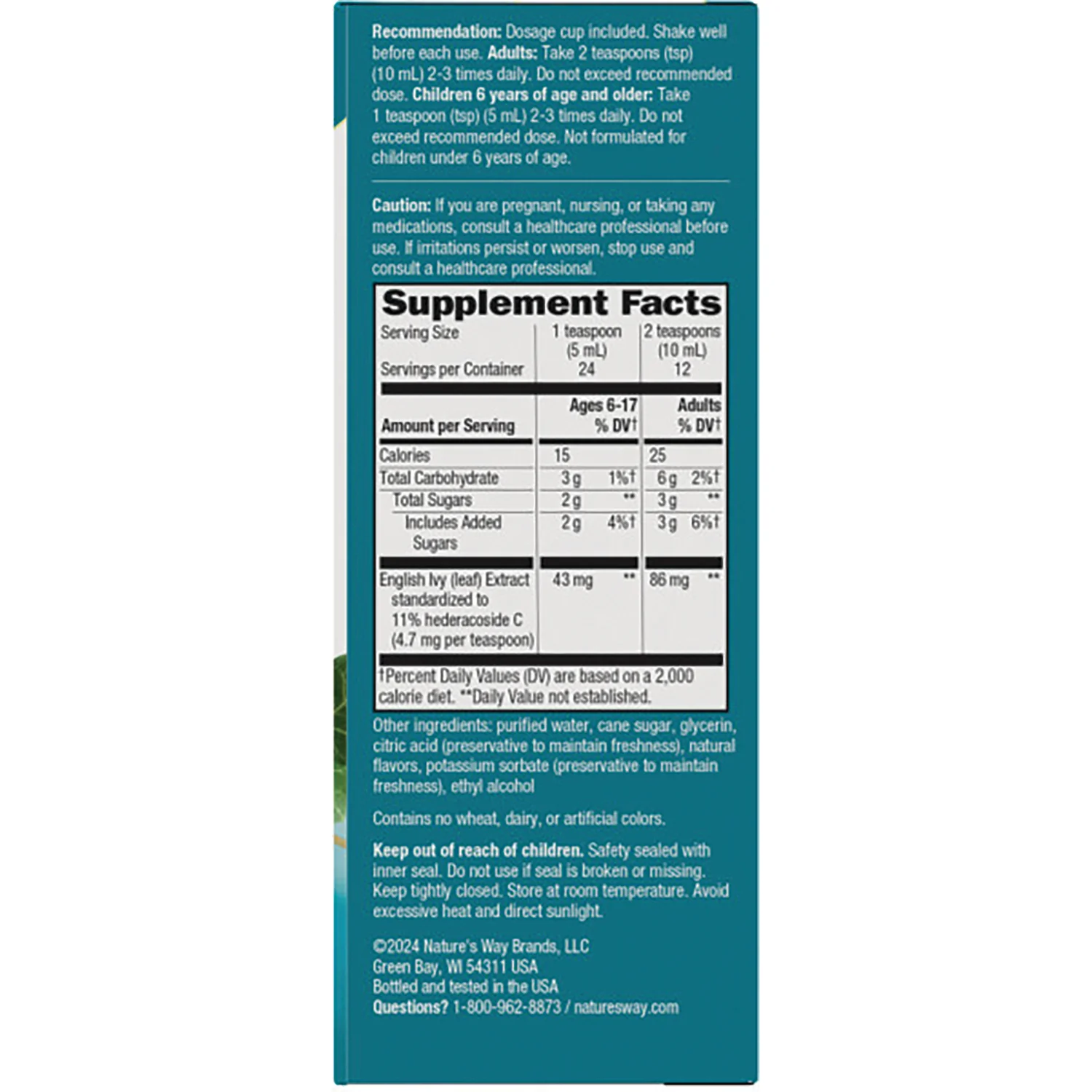 Bronchial Soothe Ivy Leaf Extract Syrup - Image 2