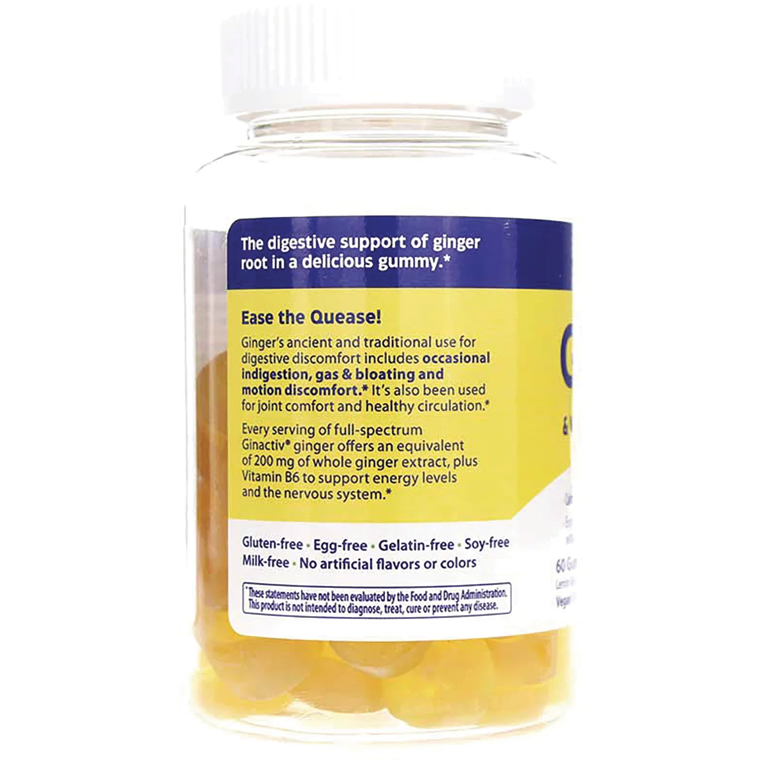Ginger & Vitamin B6 Gummies - Lemon Ginger - Image 3