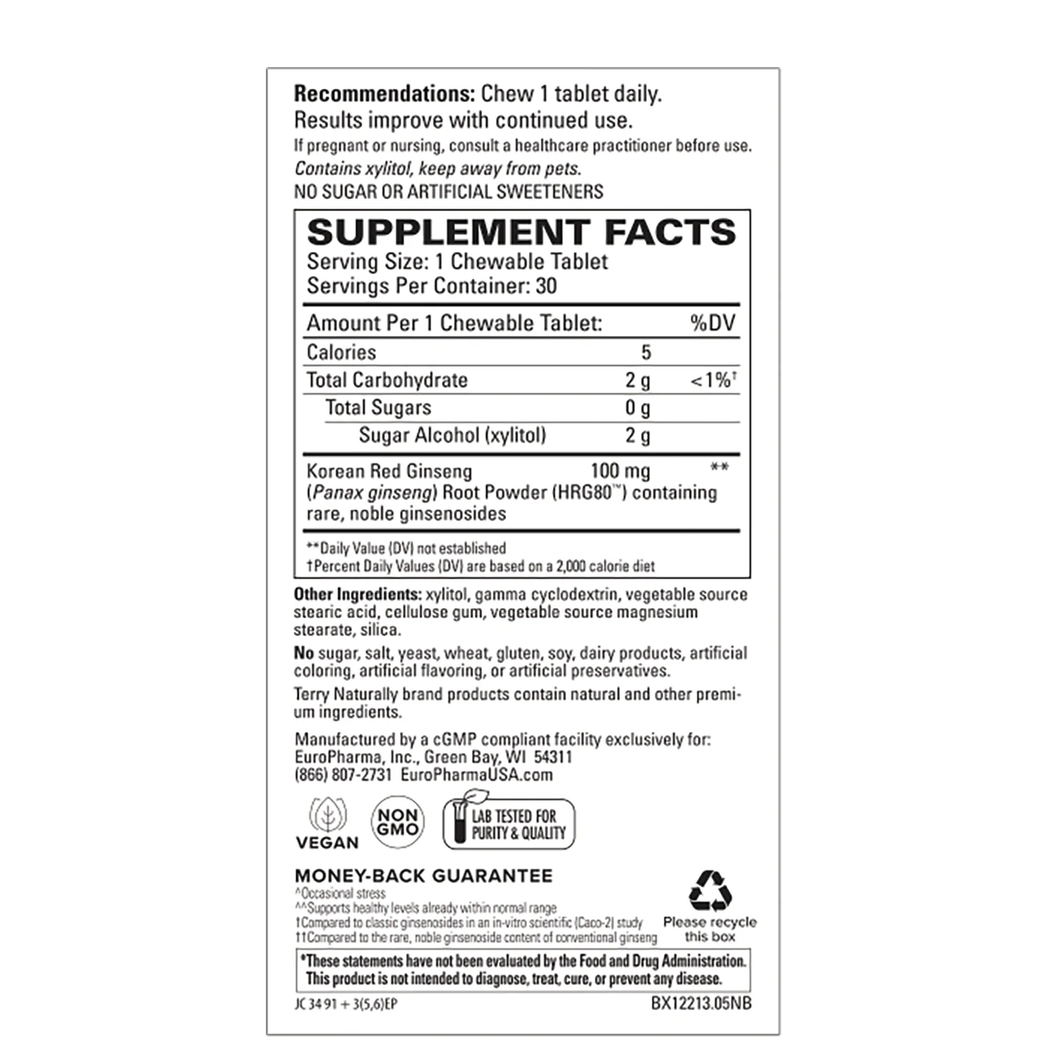 HRG80 Red Ginseng Energy Chewable - Image 2