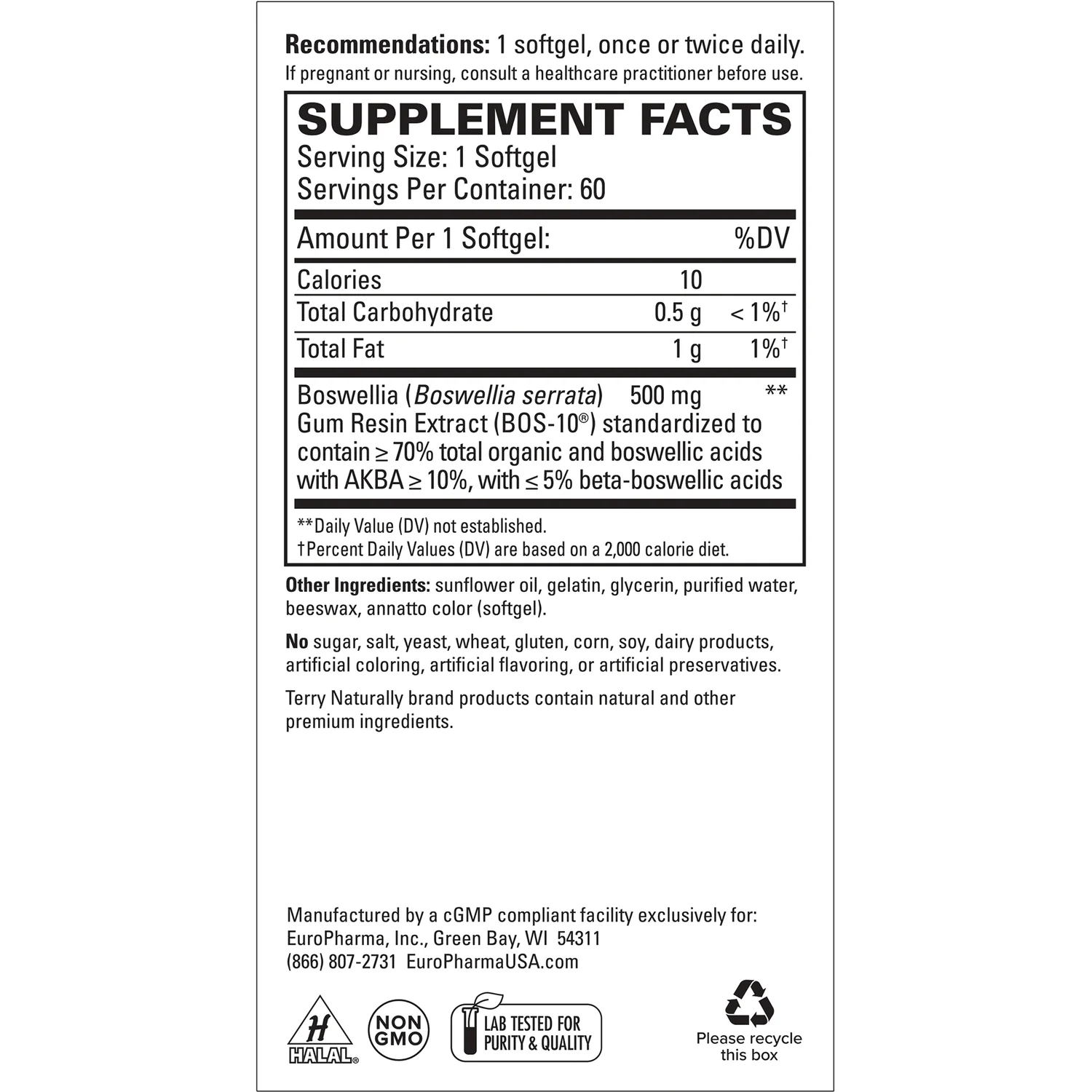 Terry Naturally BosMed 500 - Extra Strength - Image 2