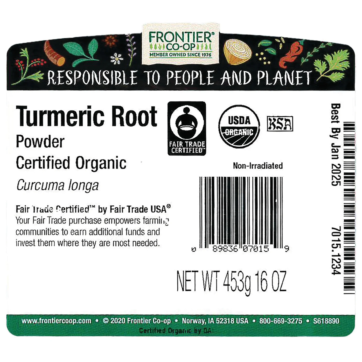 Fair Trade Certified Organic Turmeric Root Powder - Image 3
