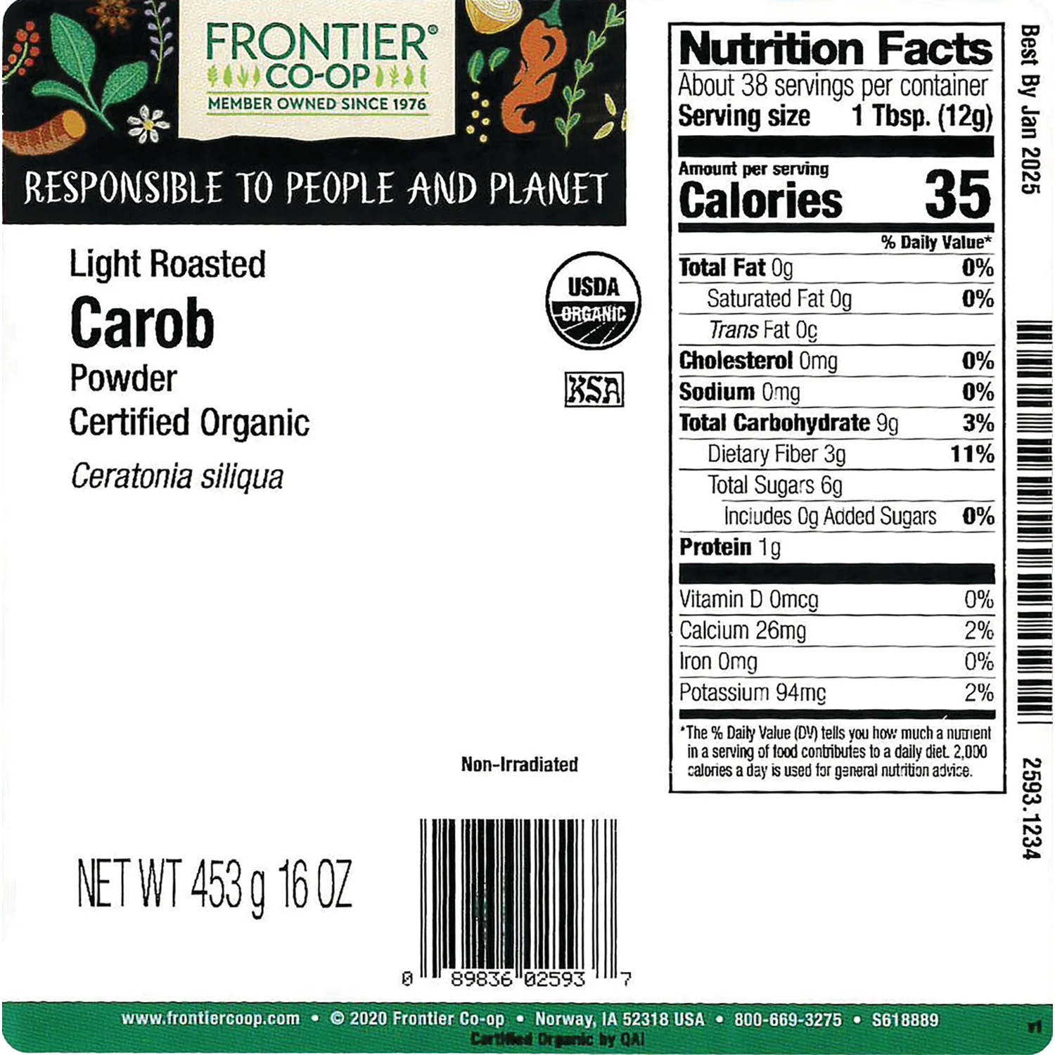 Organic Light Roasted Carob Powder - Image 3