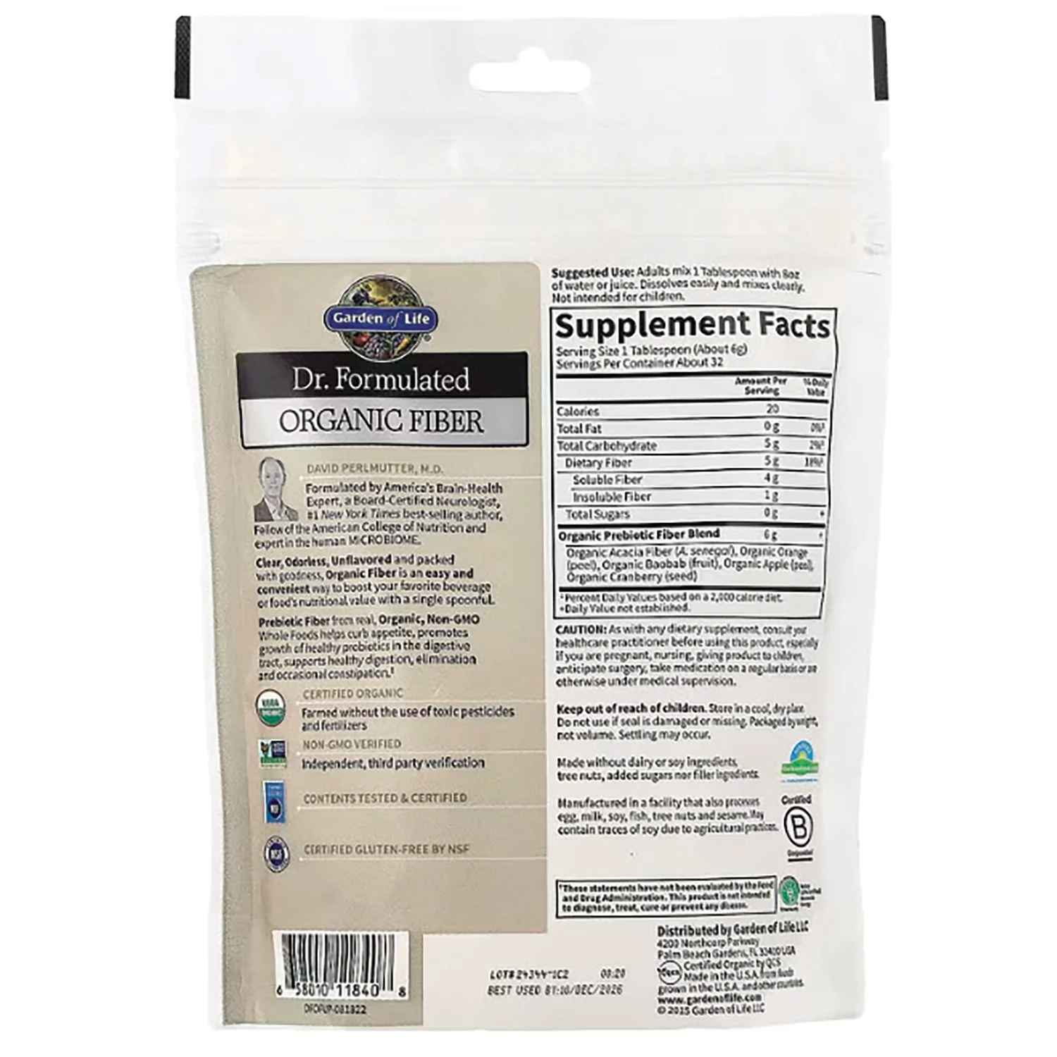 Dr. Formulated Organic Fiber - Unflavored - Image 2
