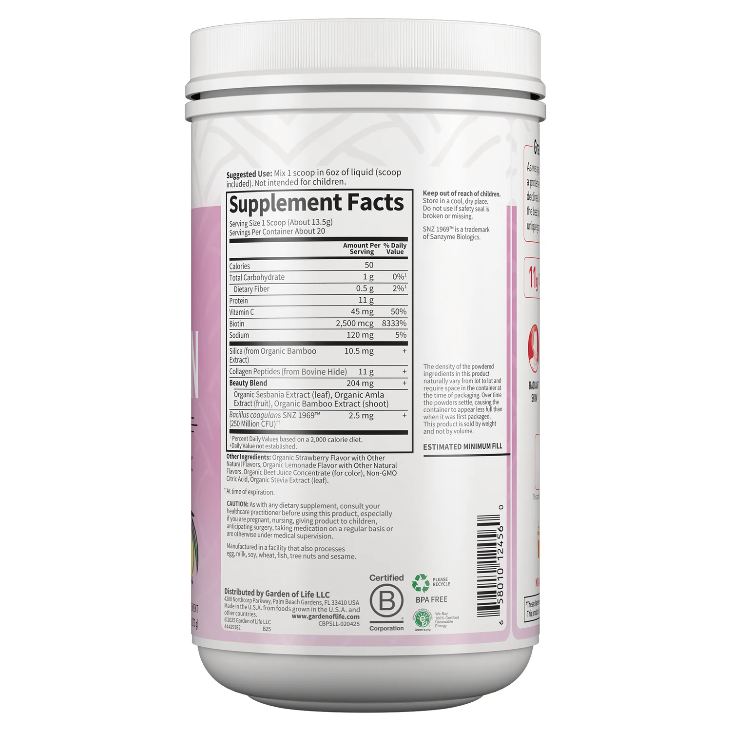 Grass Fed Collagen Beauty - Strawberry Lemonade - Image 2