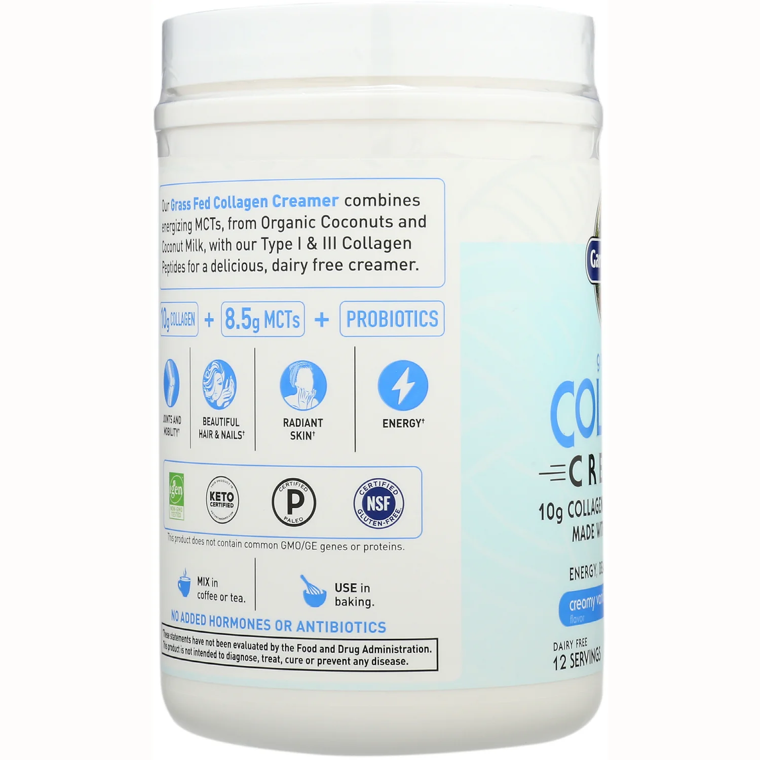 Grass Fed Collagen Creamer - Creamy Vanilla - Image 4