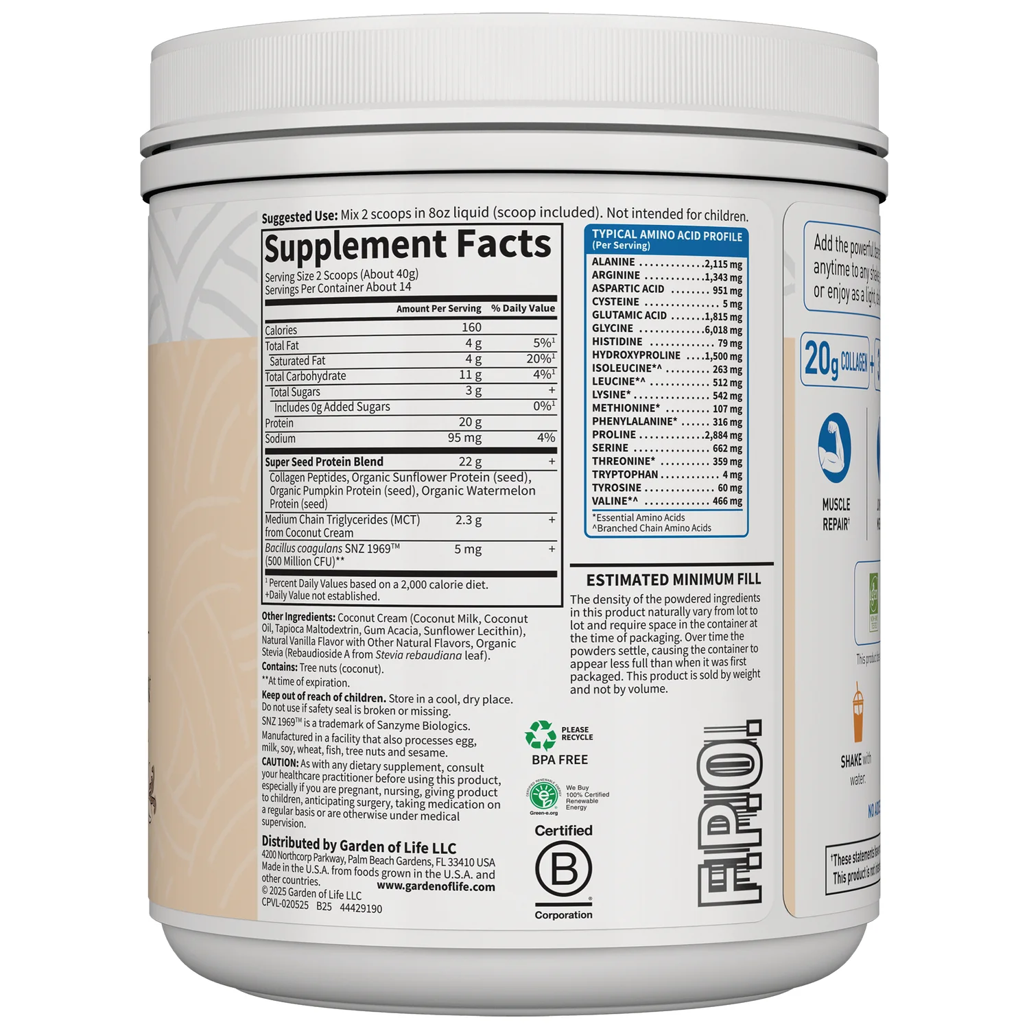 Grass Fed Collagen Protein - Vanilla - Image 2