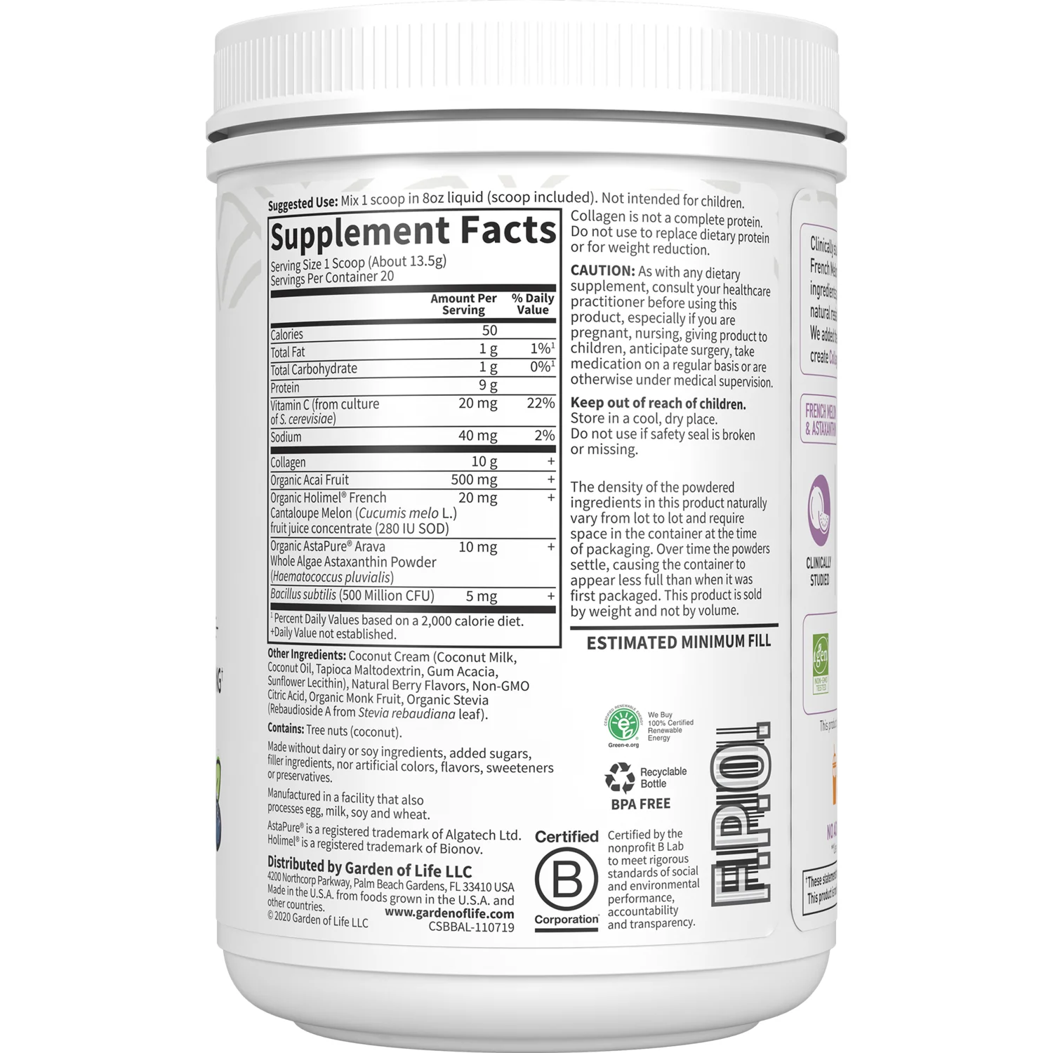 Grass Fed Collagen Super Beauty - Blueberry Acai - Image 2