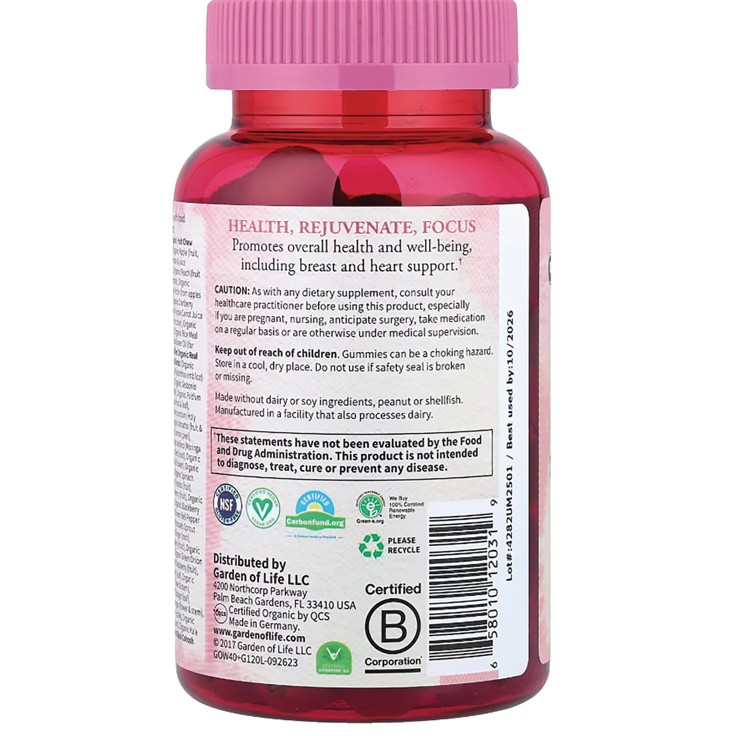 Organics Women's Multi 40+ Gummies - Organic Berry - Image 3