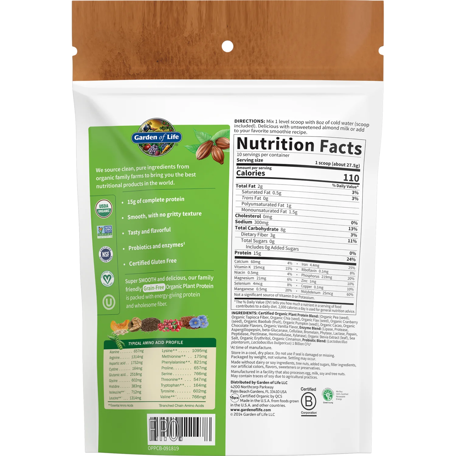 Organic Plant Protein - Smooth Chocolate - Image 2