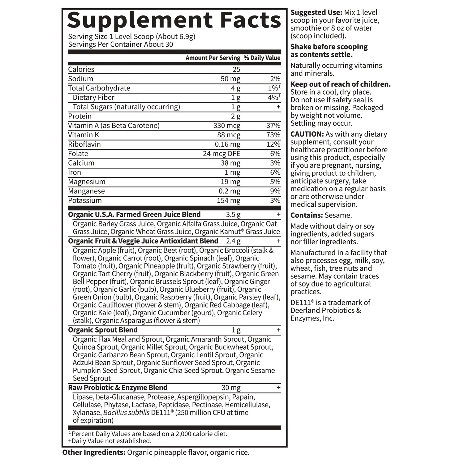 Raw Organic Perfect Food Green Superfood - Original - Image 2