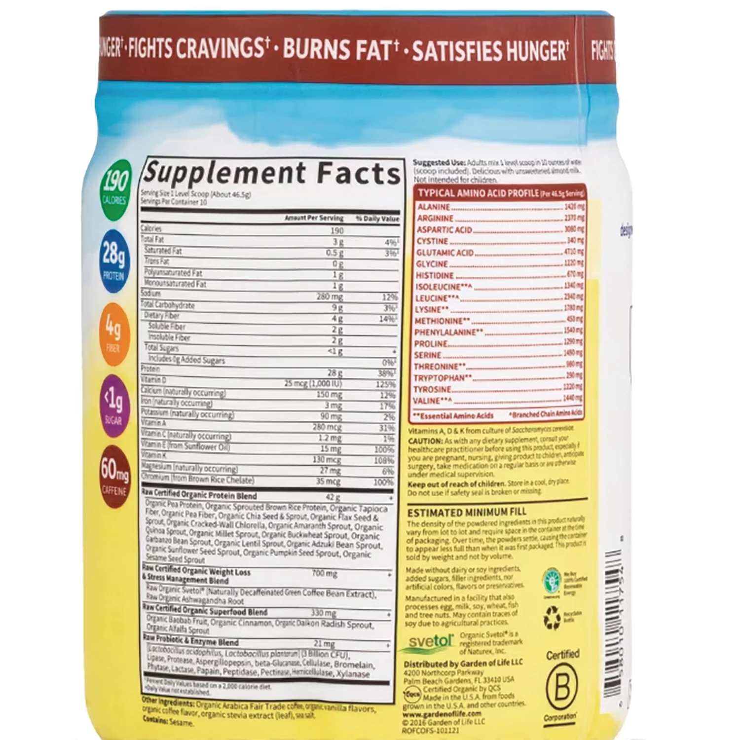 Raw Organic Fit High Protein for Weight Loss - Coffee - Image 2