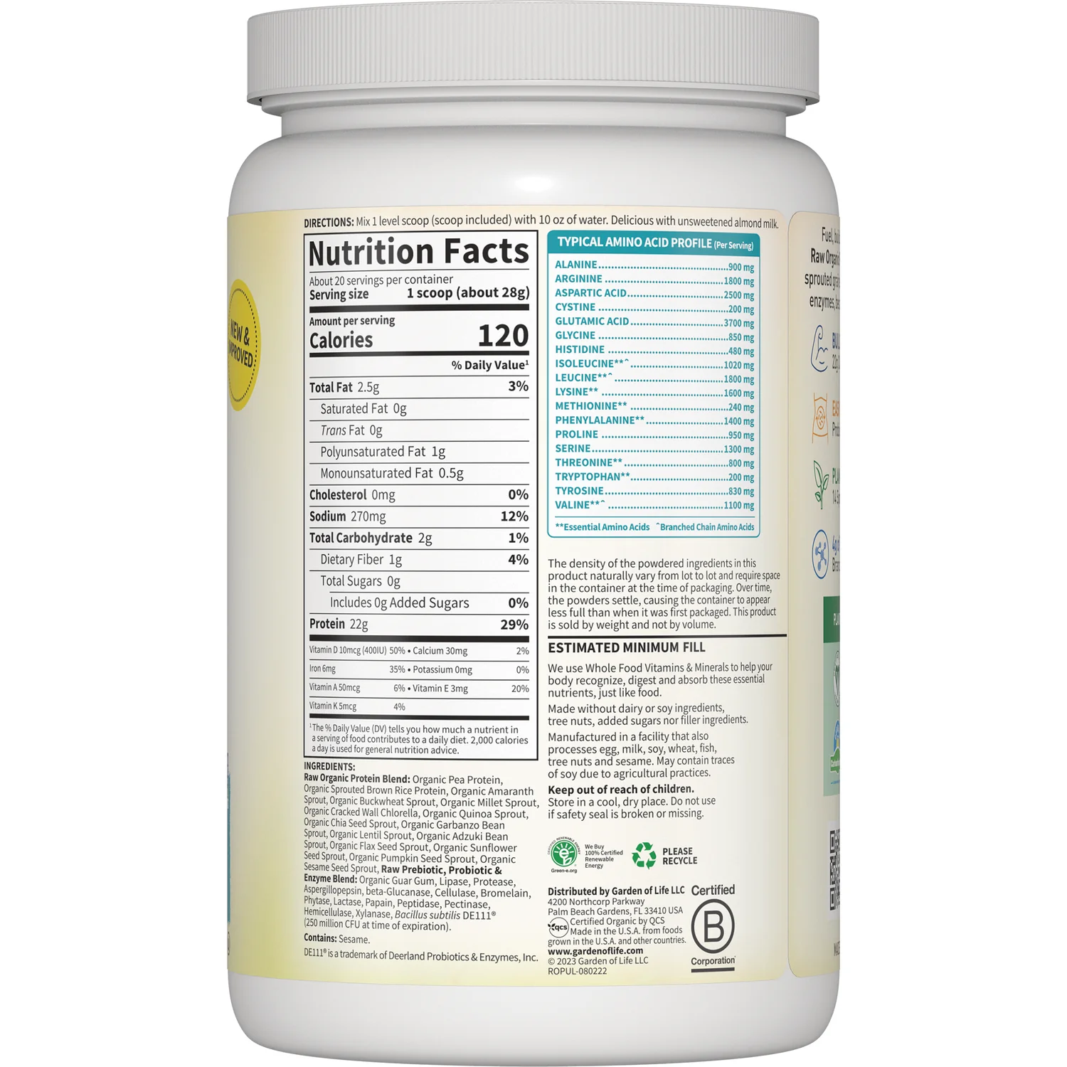 Raw Organic Protein Plant-Based - Unflavored - Image 2