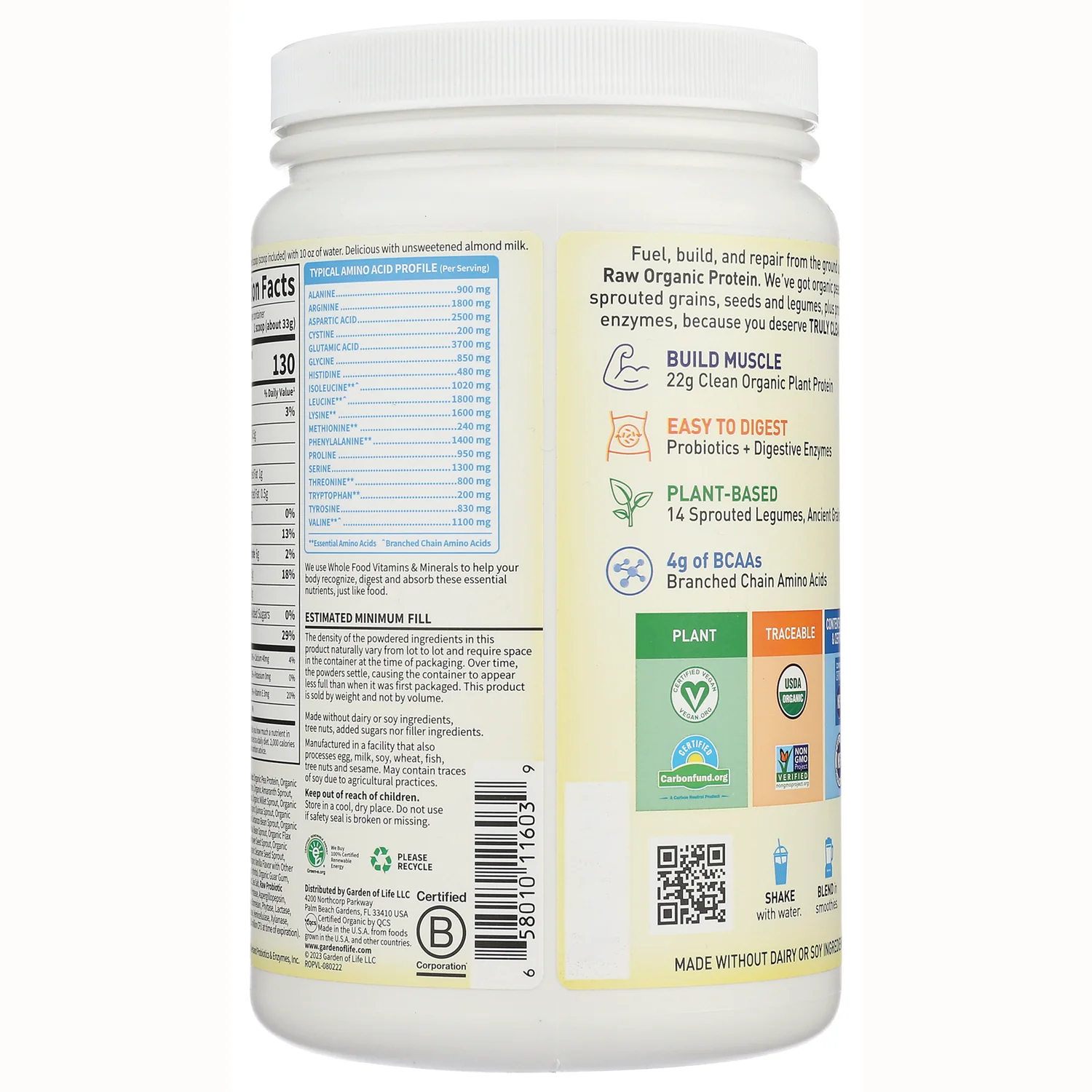 Raw Organic Protein Plant-Based - Vanilla - Image 3