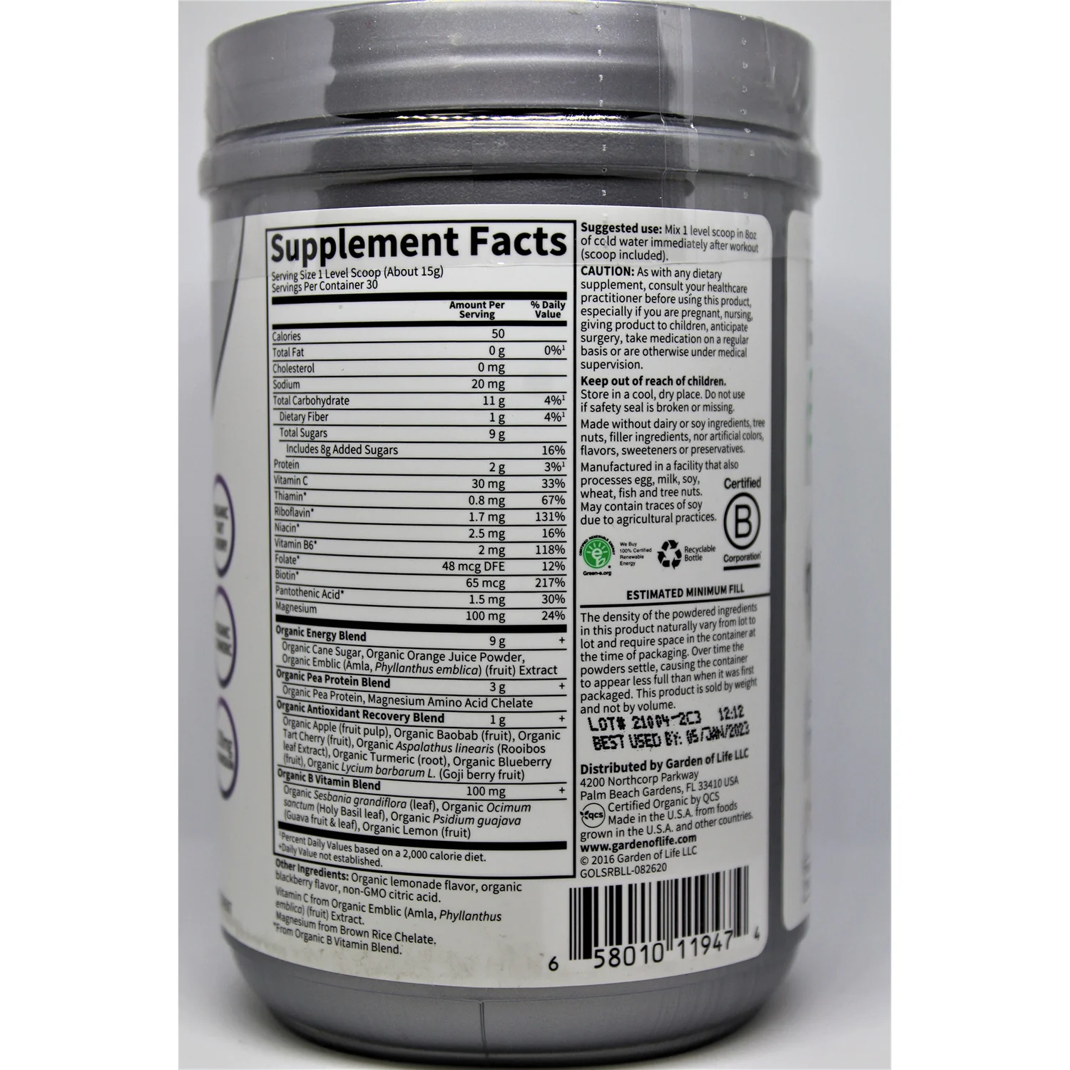 SPORT Organic Plant-Based  Recovery - Blackberry Lemonade - Image 2