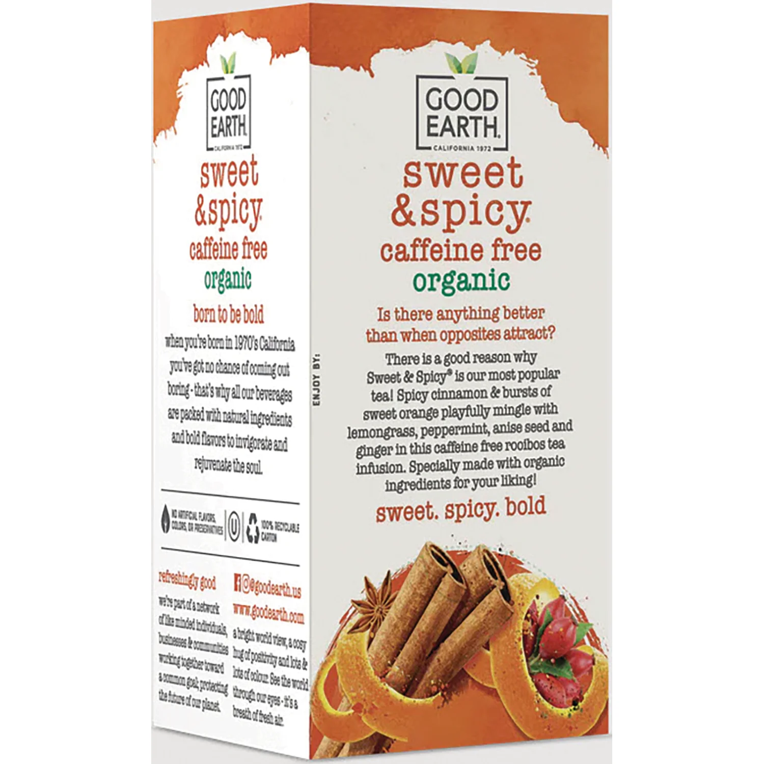 Sweet & Spicy Flavored Herbal Tea - Caffeine Free, Organic - Image 3